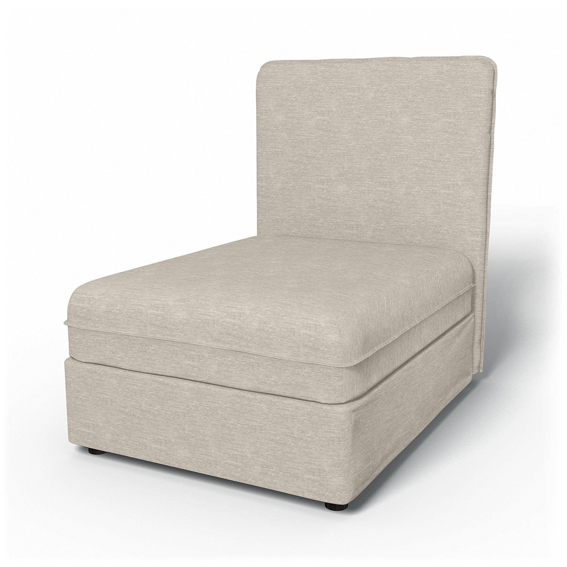IKEA - Vallentuna Seat Module with High Back Cover 80x100cm 32x32in, Natural White, Velvet - Bemz