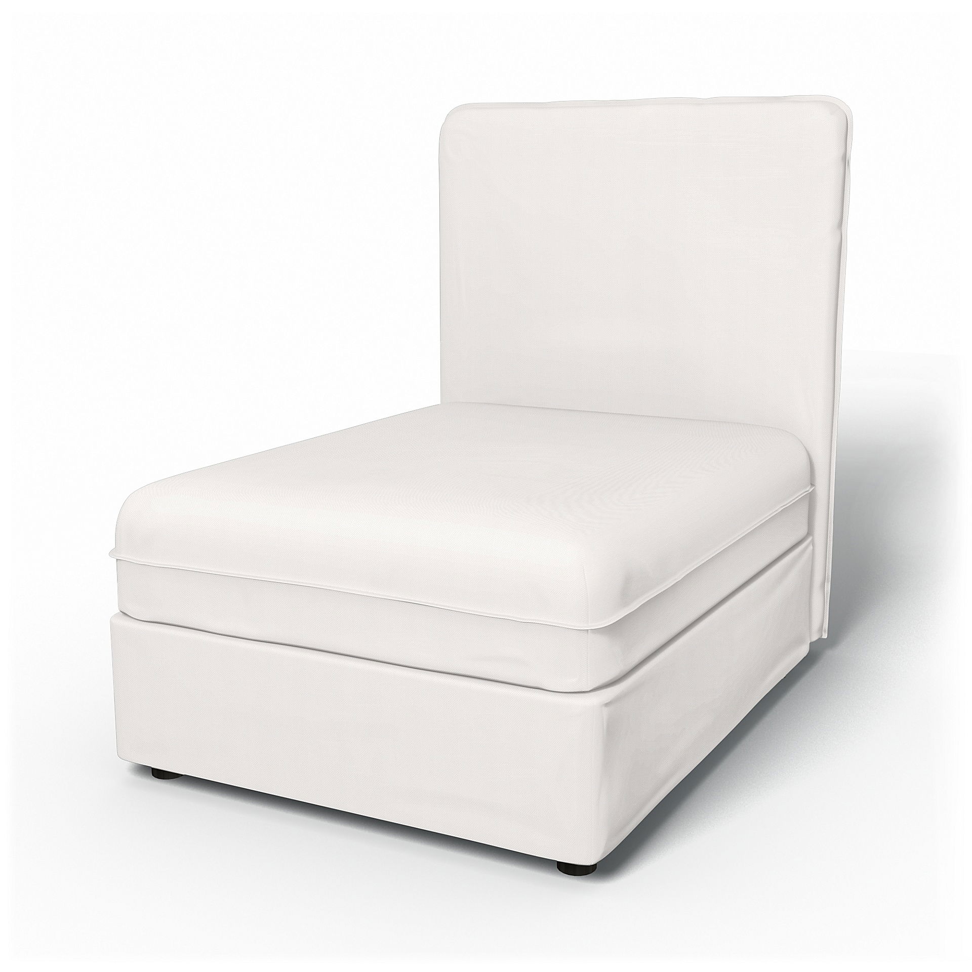 IKEA - Vallentuna Seat Module with High Back Cover 80x100cm 32x32in, Soft White, Linen - Bemz
