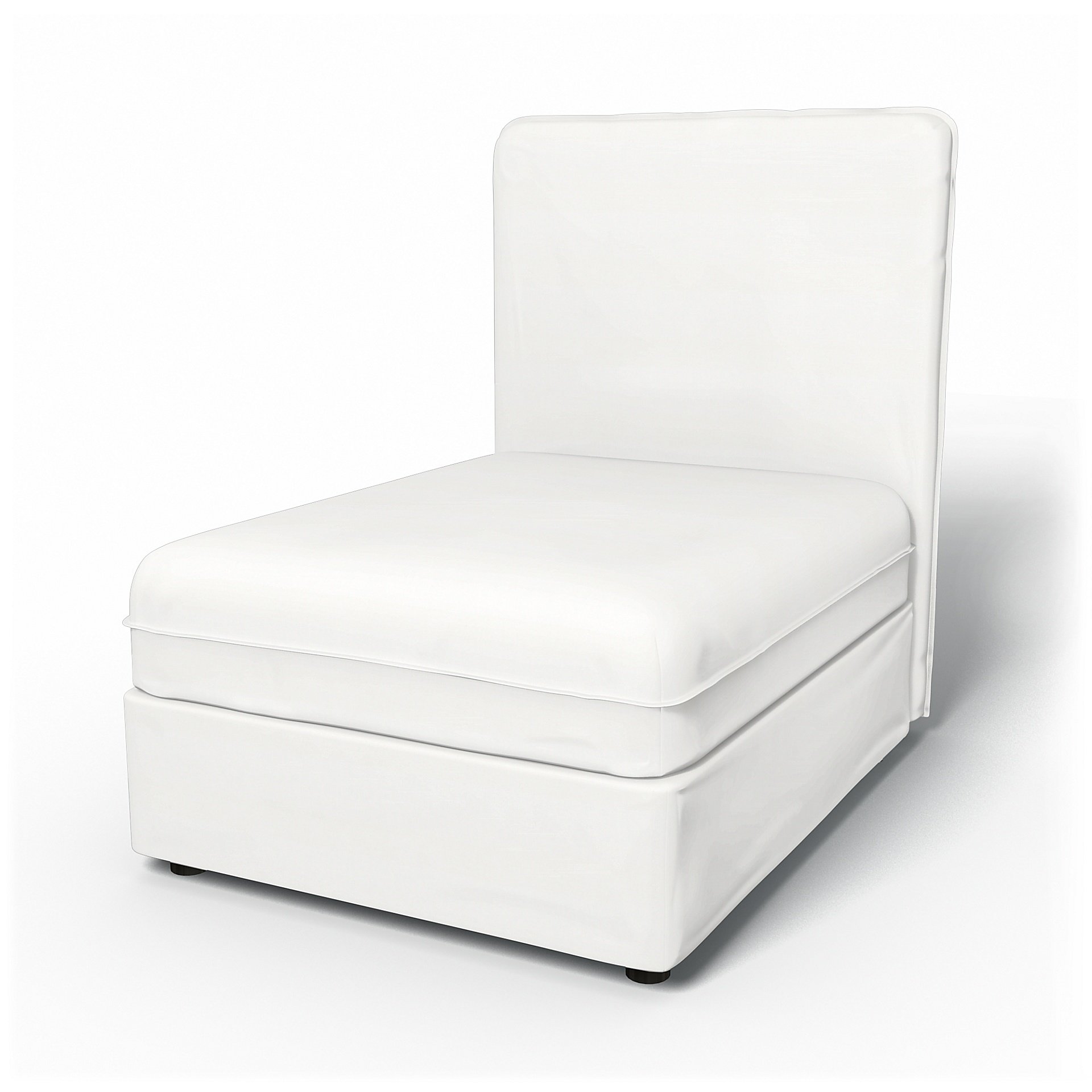 IKEA - Vallentuna Seat Module with High Back Cover 80x100cm 32x32in, Absolute White, Linen - Bemz