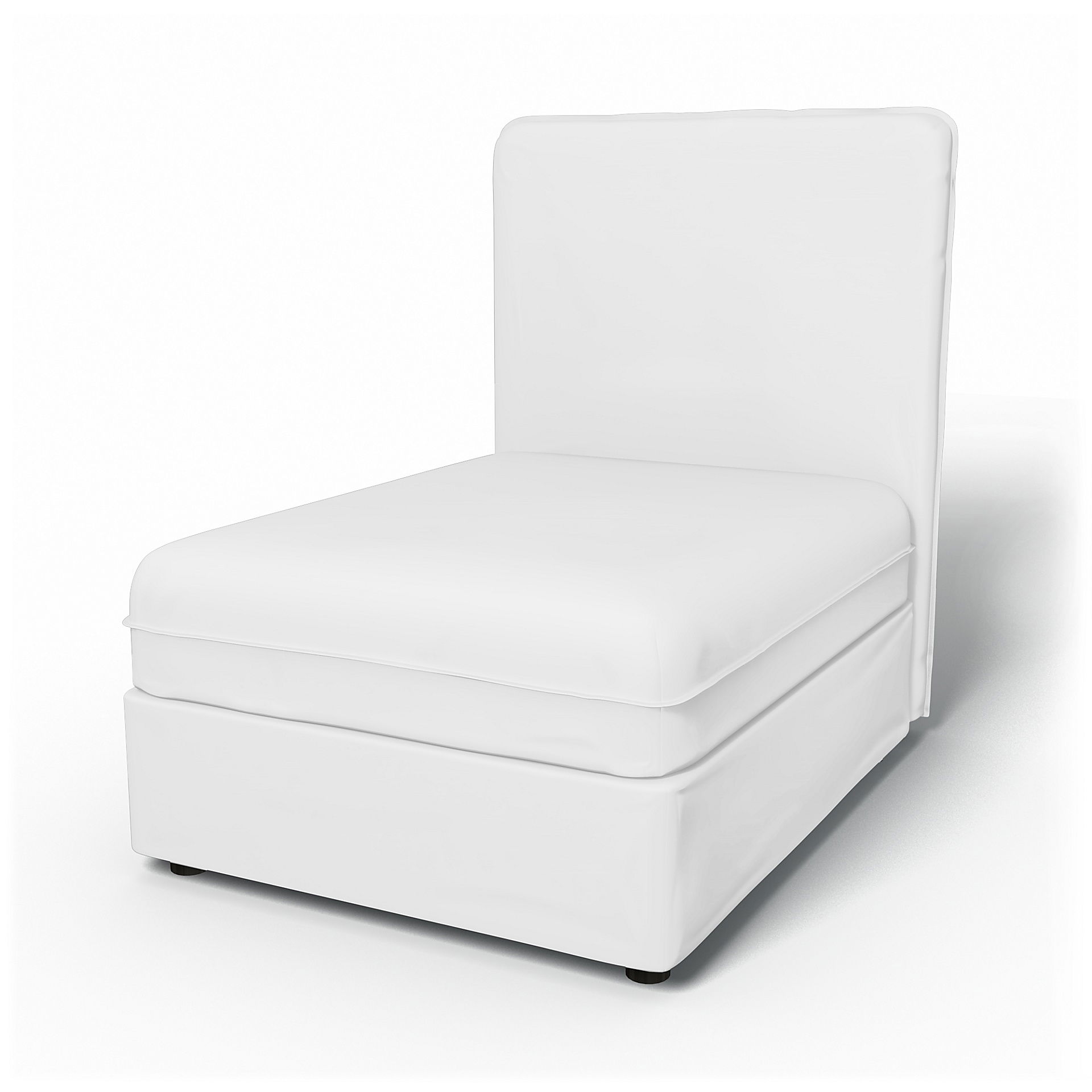 IKEA - Vallentuna Seat Module with High Back Cover 80x100cm 32x32in, Absolute White, Linen - Bemz