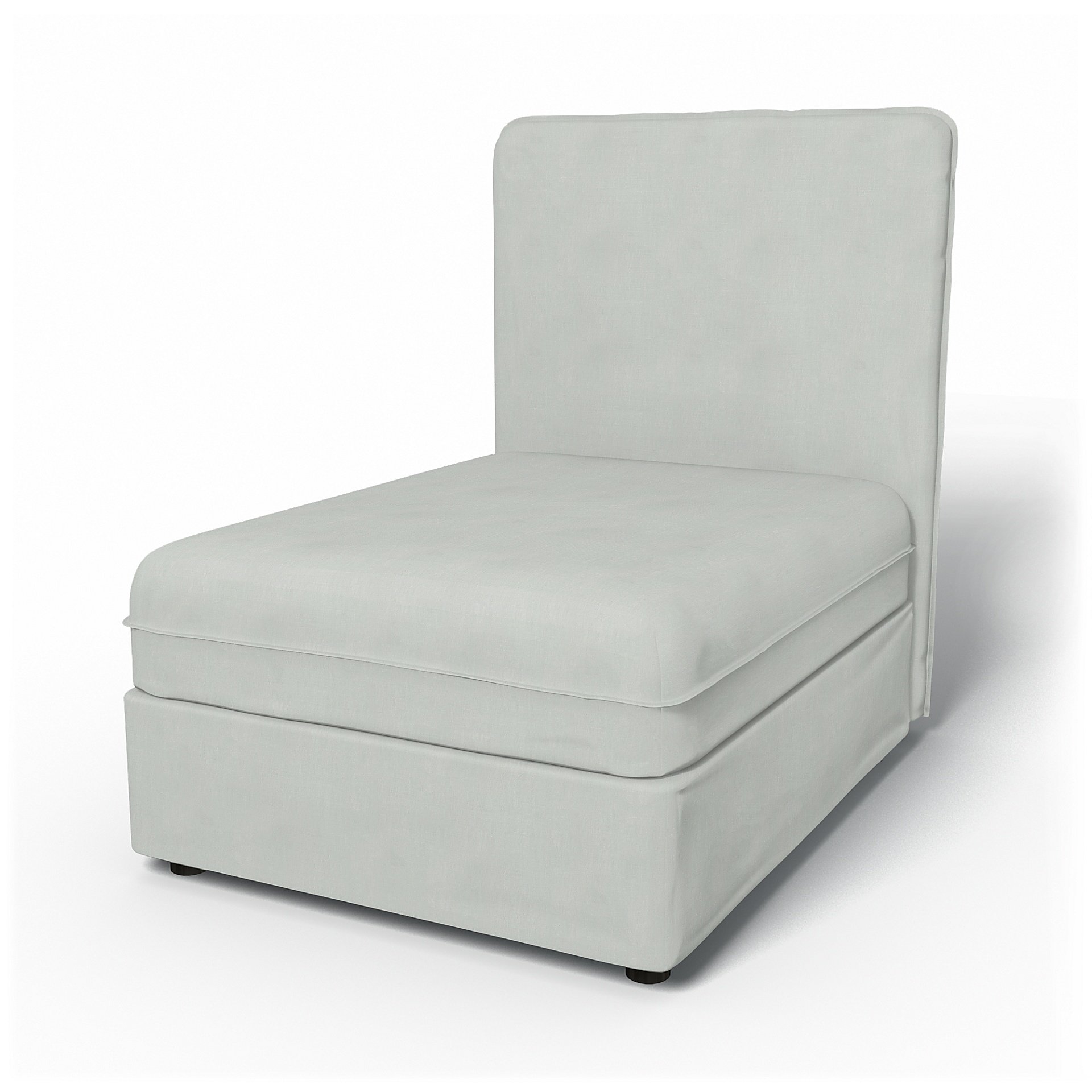 IKEA - Vallentuna Seat Module with High Back Cover 80x100cm 32x32in, Silver Grey, Linen - Bemz
