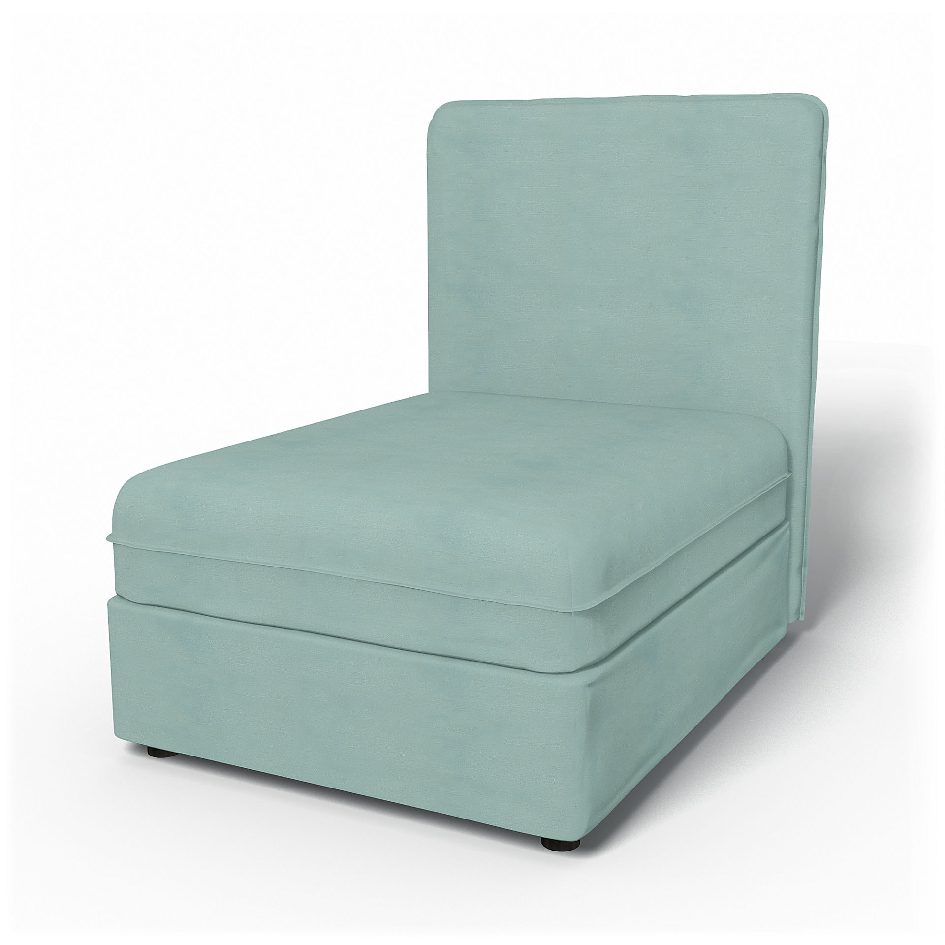 IKEA - Vallentuna Seat Module with High Back Cover 80x100cm 32x32in, Mineral Blue, Linen - Bemz