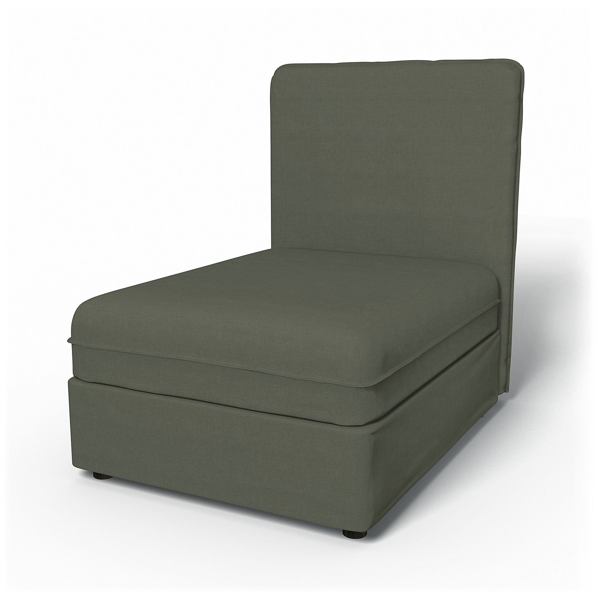 IKEA - Vallentuna Seat Module with High Back Cover 80x100cm 32x32in, Rosemary, Linen - Bemz