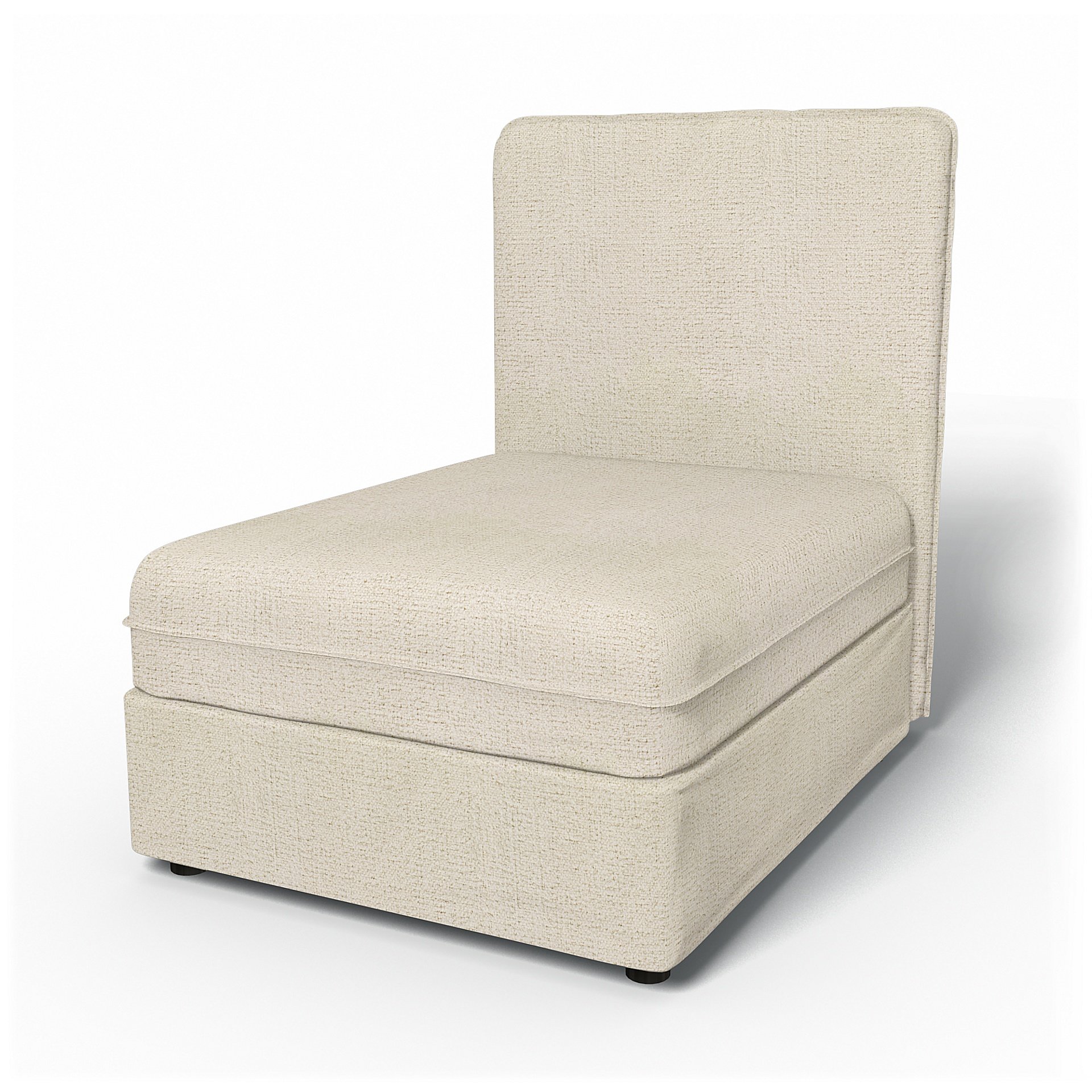 IKEA - Vallentuna Seat Module with High Back Cover 80x100cm 32x32in, Ecru, Boucle & Texture - Bemz