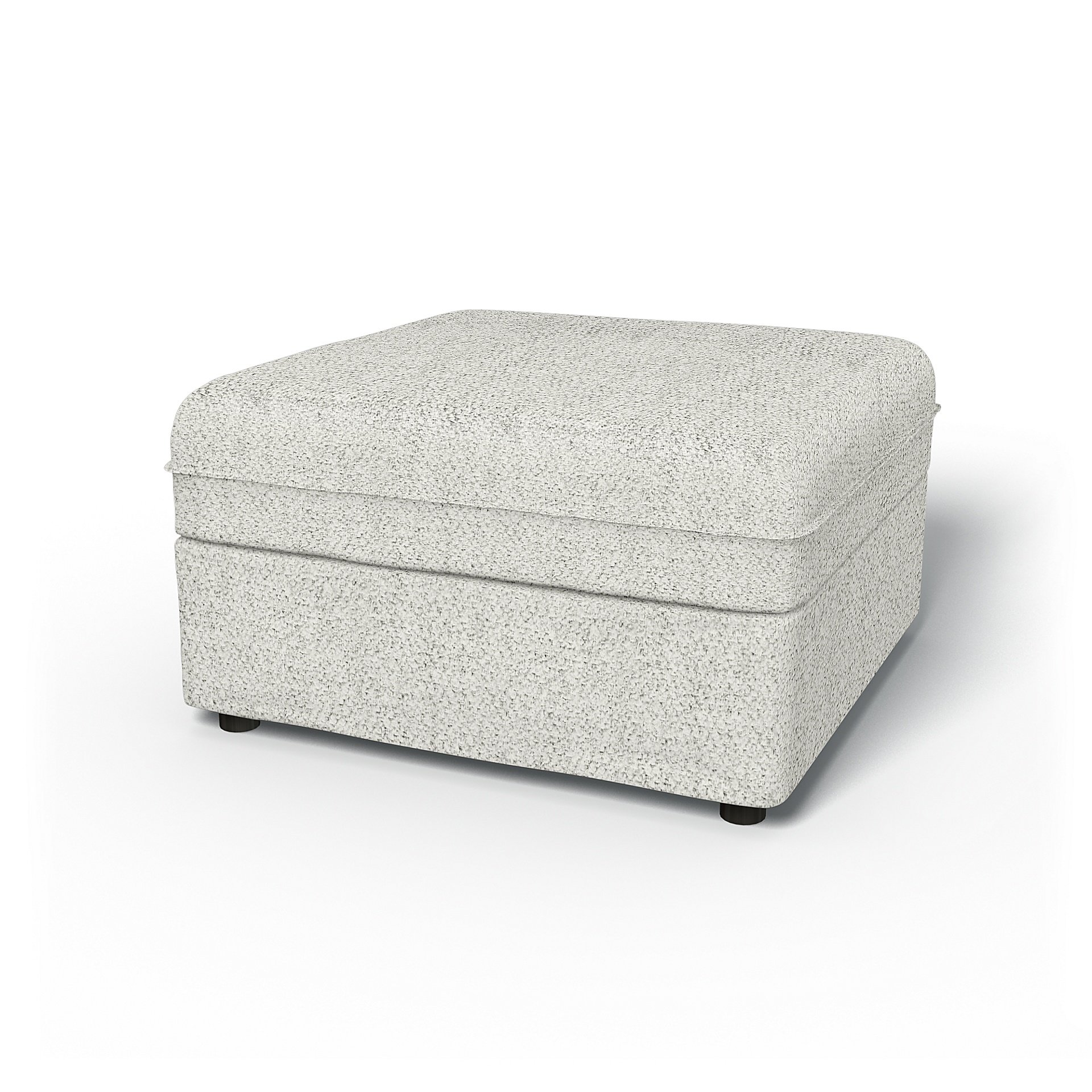 IKEA - Vallentuna Seat Module with Storage Cover 80x80cm 32x32in, Ivory, Boucle & Texture - Bemz