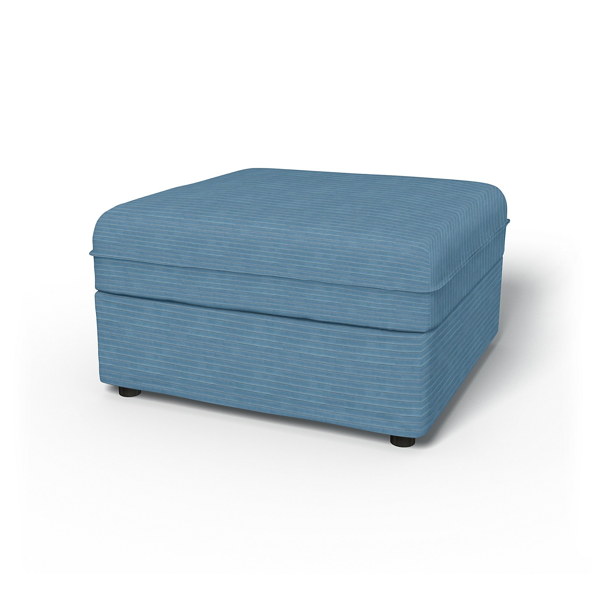 IKEA - Vallentuna Seat Module with Storage Cover 80x80cm 32x32in, Sky Blue, Corduroy - Bemz