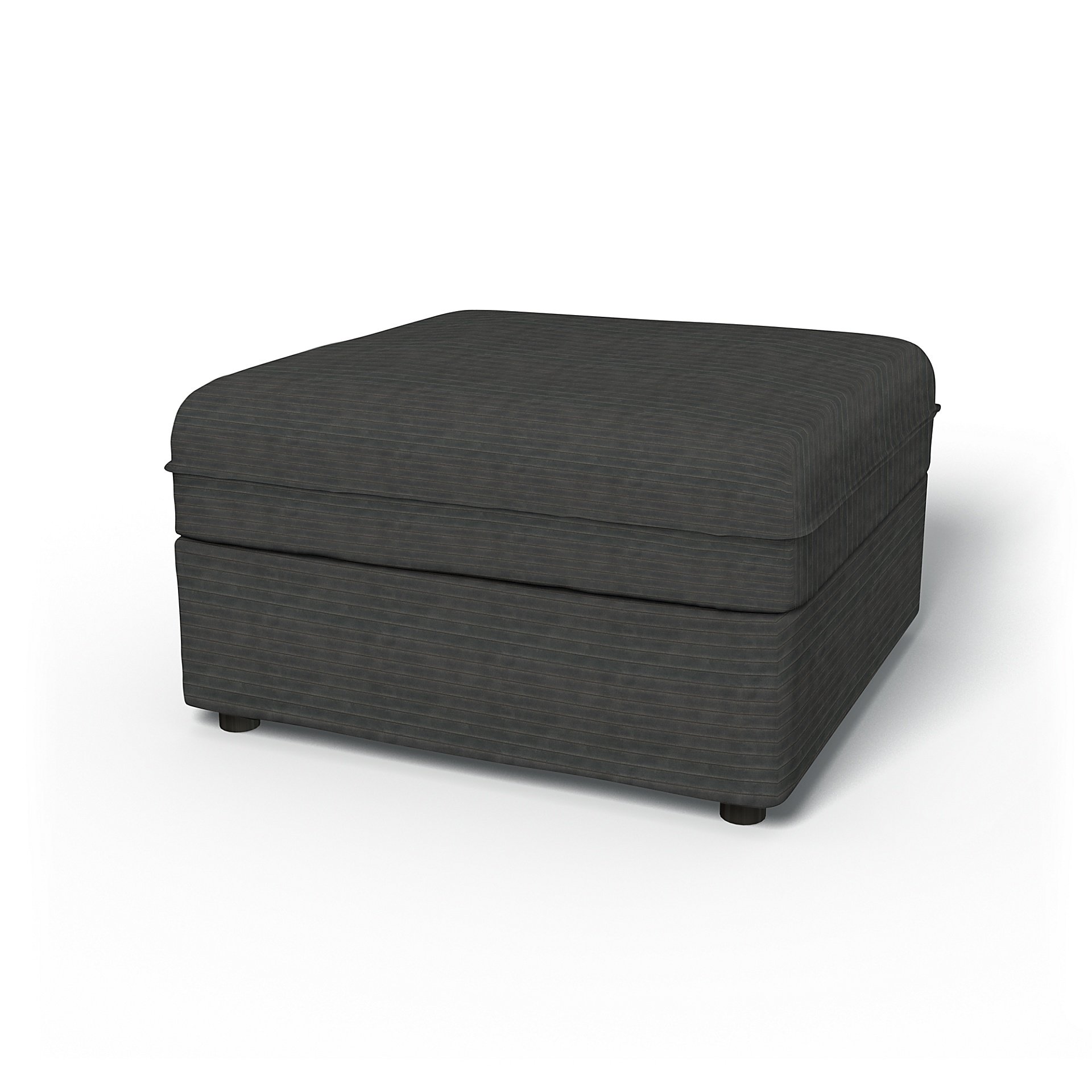 IKEA - Vallentuna Seat Module with Storage Cover 80x80cm 32x32in, Licorice, Corduroy - Bemz