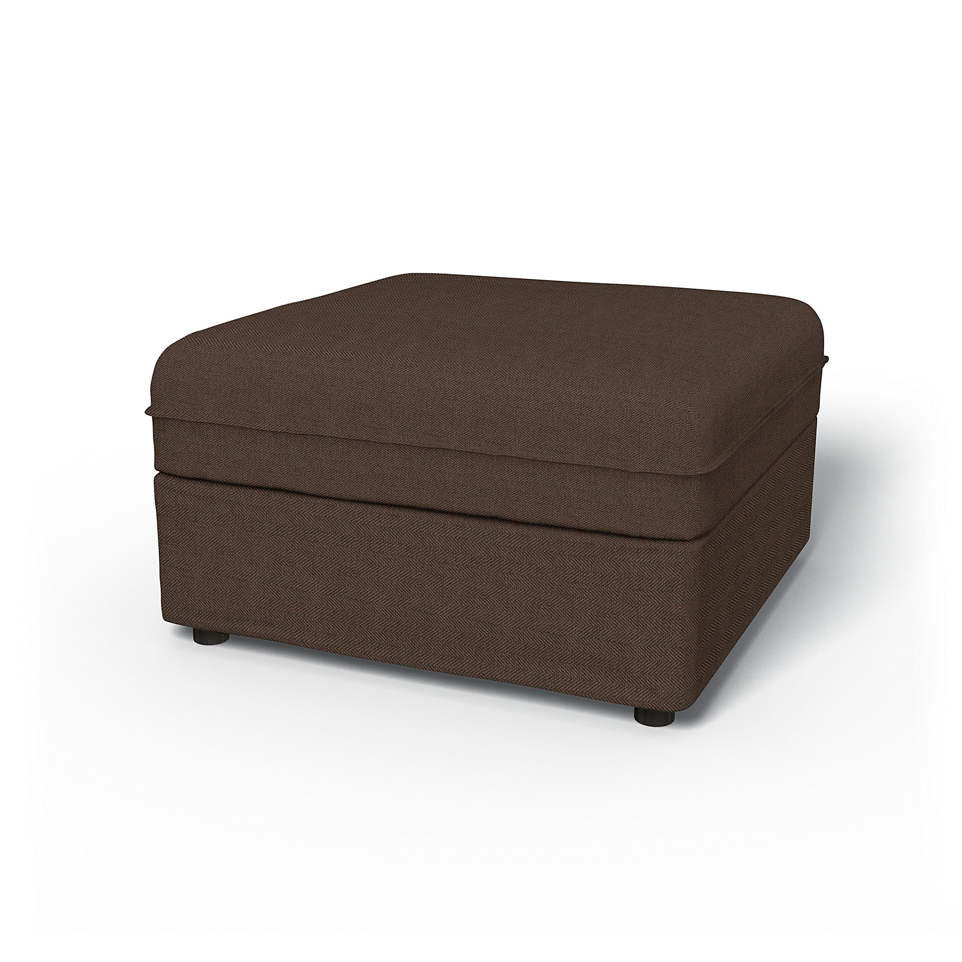 IKEA - Vallentuna Seat Module with Storage Cover 80x80cm 32x32in, Chocolate, Boucle & Texture - Bemz