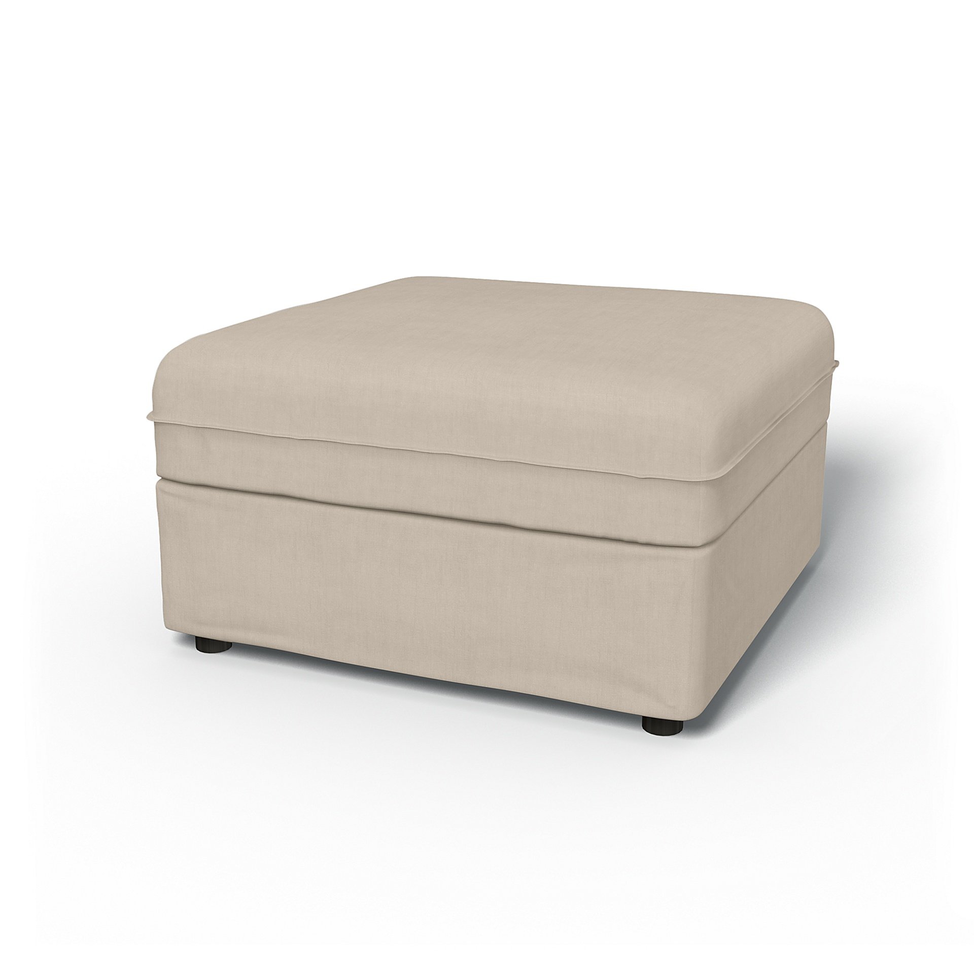 IKEA - Vallentuna Seat Module with Storage Cover 80x80cm 32x32in, Parchment, Linen - Bemz