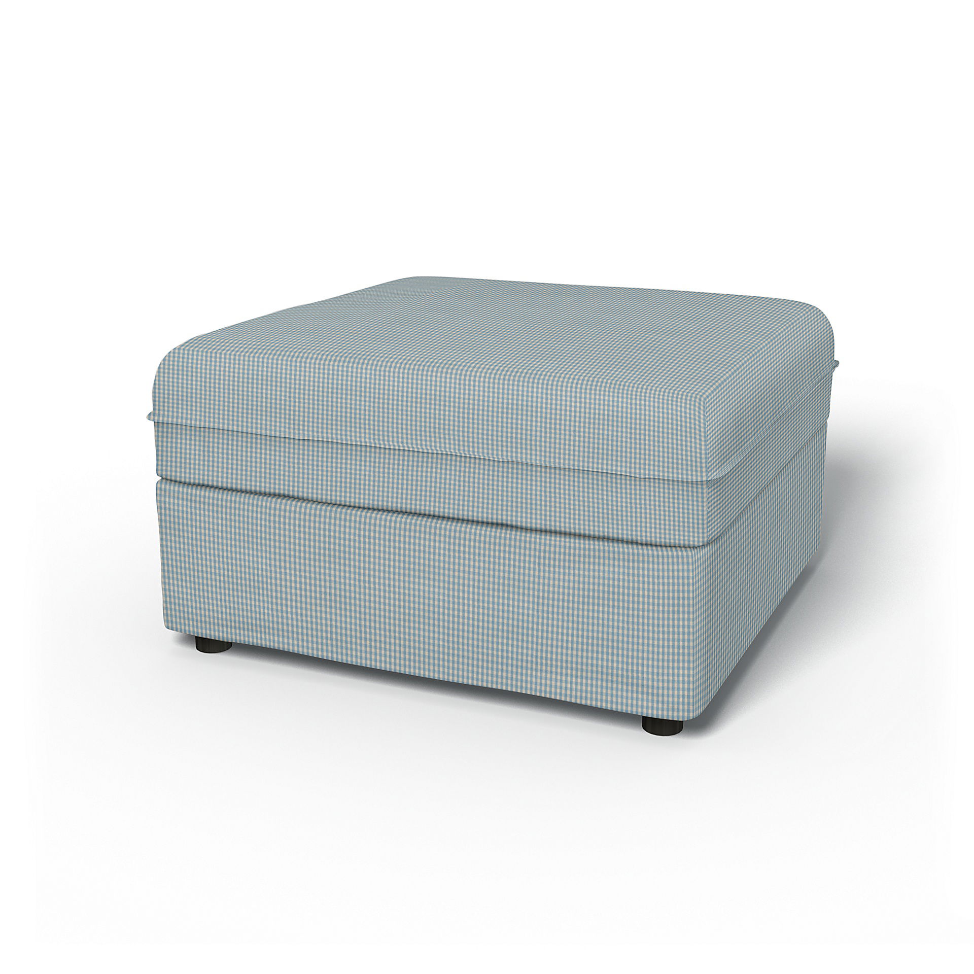 IKEA - Vallentuna Seat Module with Storage Cover 80x80cm 32x32in, Sky Blue, Cotton - Bemz