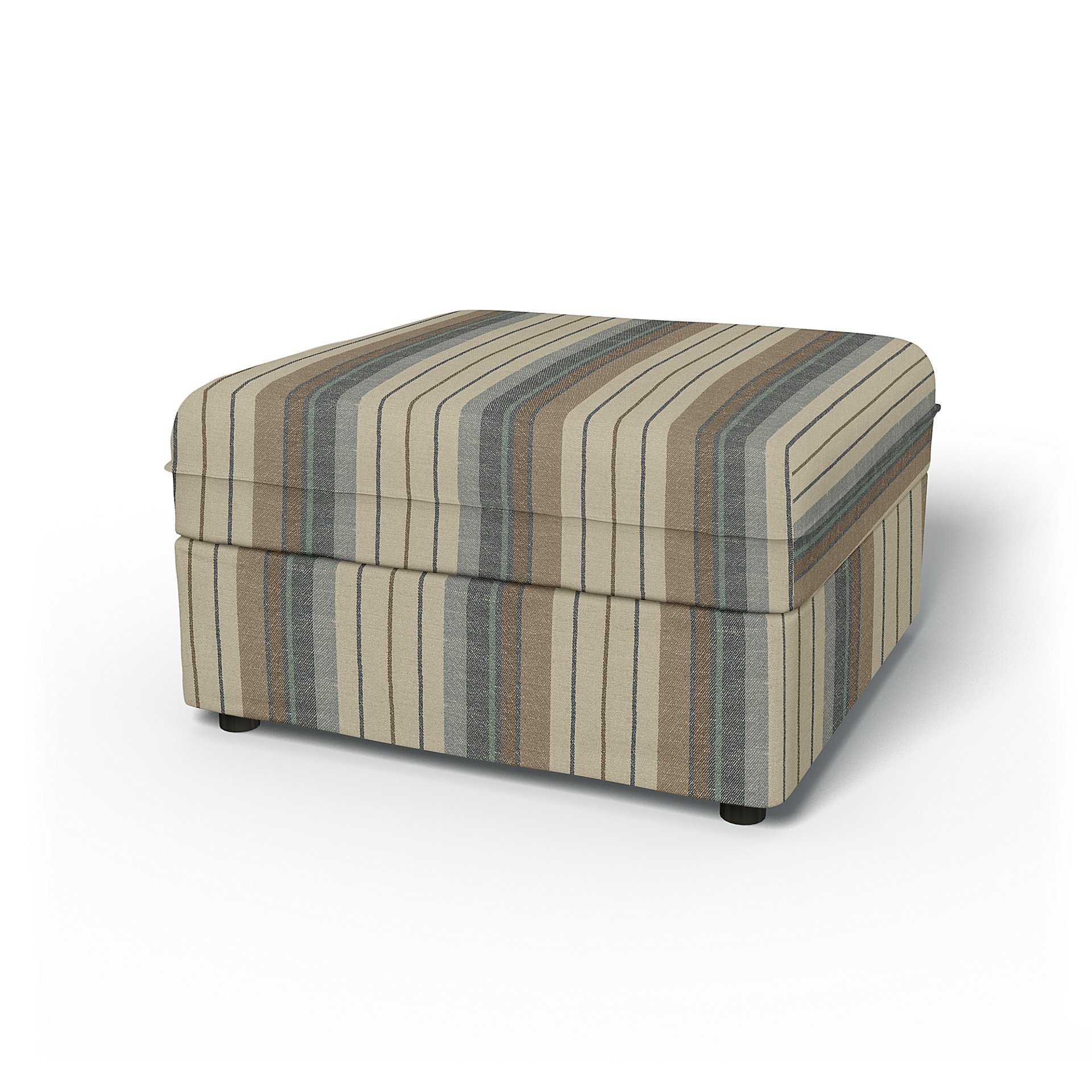 IKEA - Vallentuna Seat Module with Storage Cover 80x80cm 32x32in, Soft Oak, Cotton - Bemz