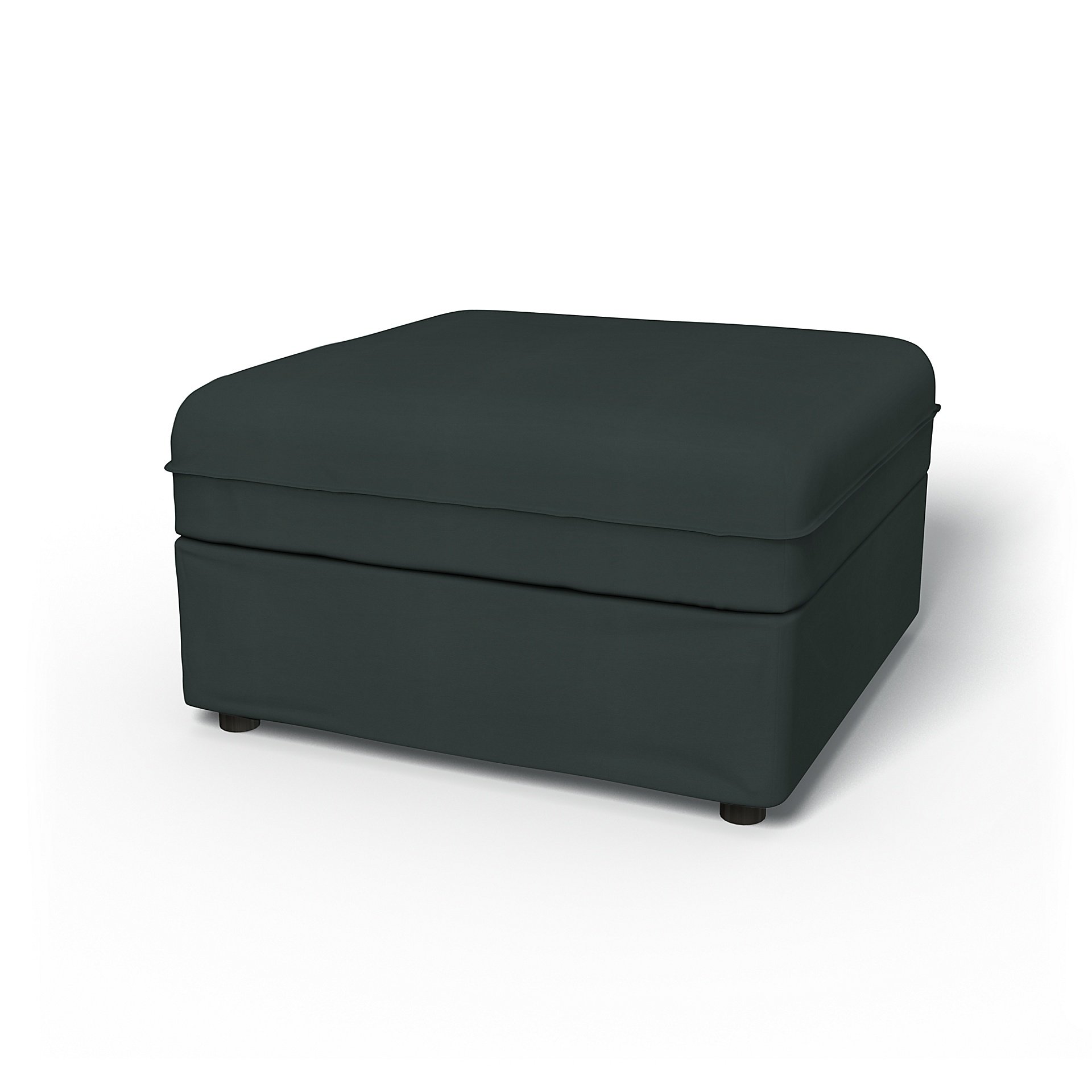 IKEA - Vallentuna Seat Module with Storage Cover 80x80cm 32x32in, Graphite Grey, Cotton - Bemz