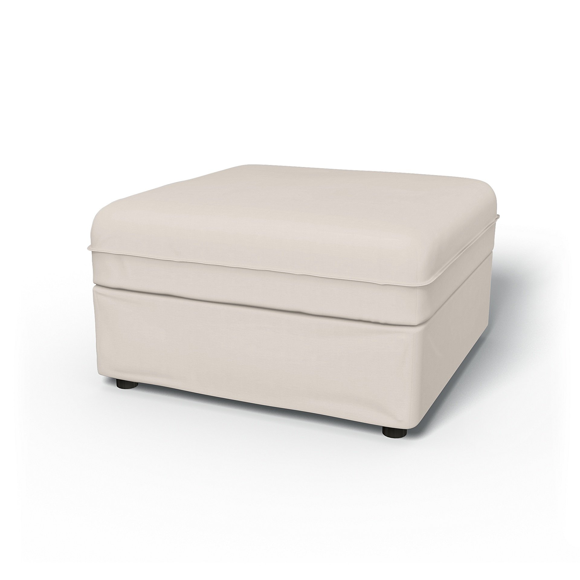 IKEA - Vallentuna Seat Module with Storage Cover 80x80cm 32x32in, Soft White, Cotton - Bemz