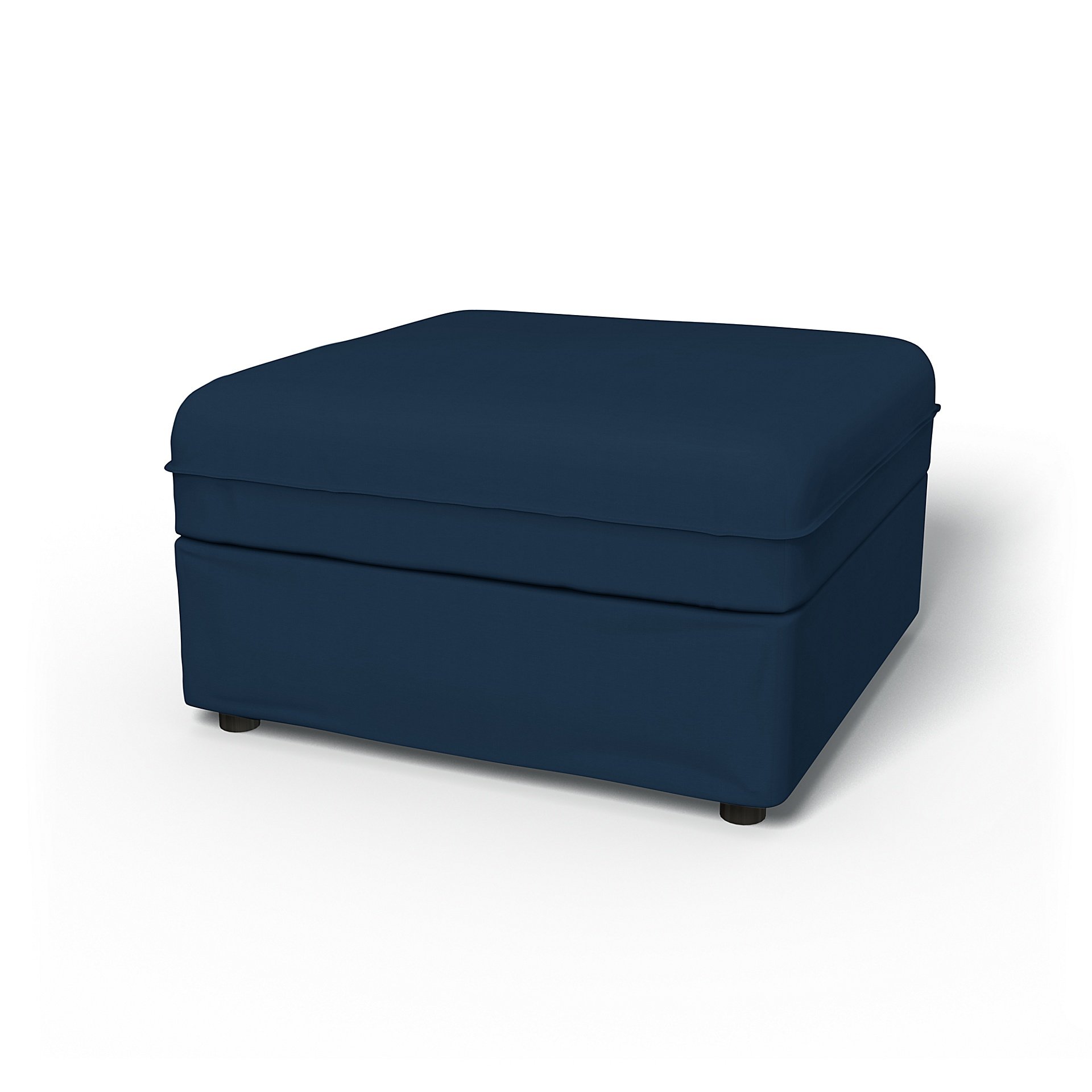 IKEA - Vallentuna Seat Module with Storage Cover 80x80cm 32x32in, Deep Navy Blue, Cotton - Bemz