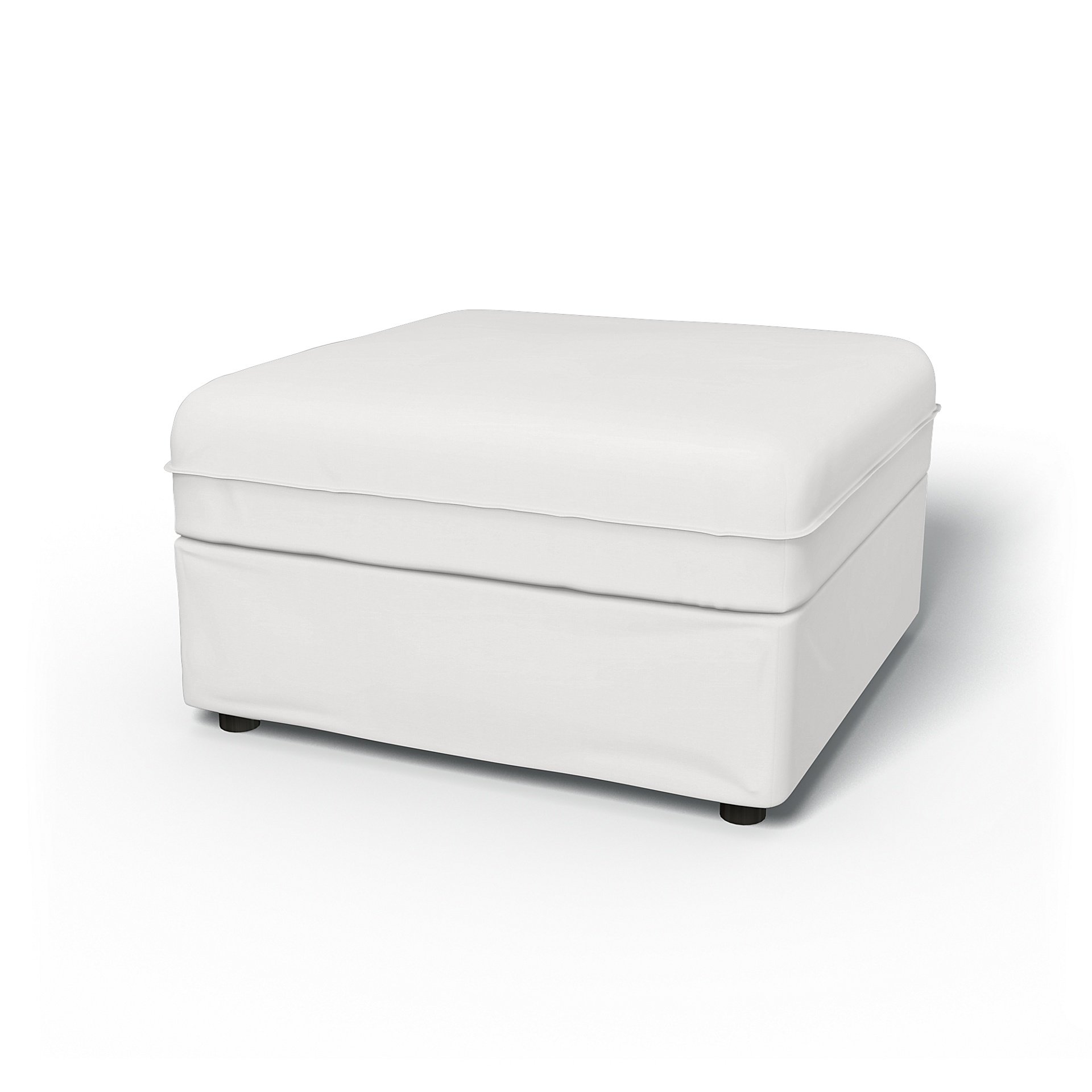 IKEA - Vallentuna Seat Module with Storage Cover 80x80cm 32x32in, Absolute White, Cotton - Bemz