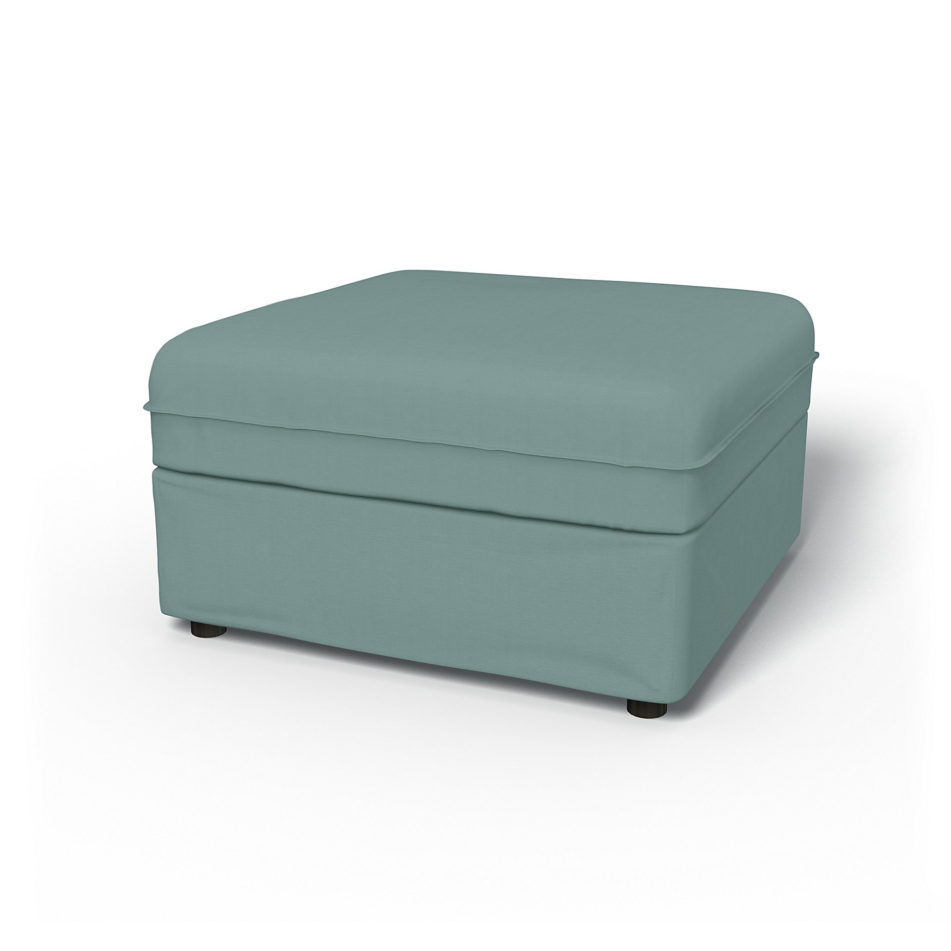 IKEA - Vallentuna Seat Module with Storage Cover 80x80cm 32x32in, Mineral Blue, Cotton - Bemz