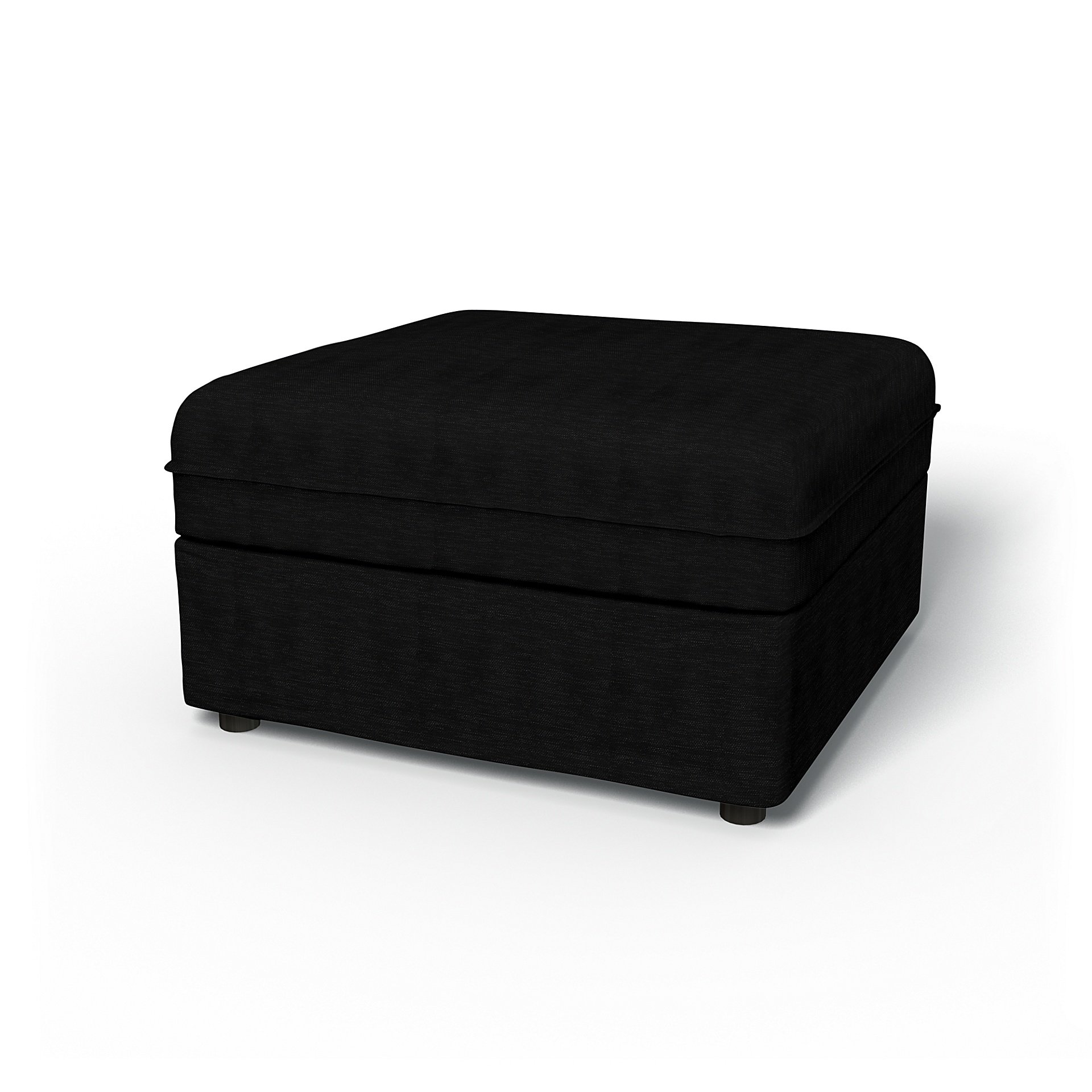 IKEA - Vallentuna Seat Module with Storage Cover 80x80cm 32x32in, Jet Black, - Bemz