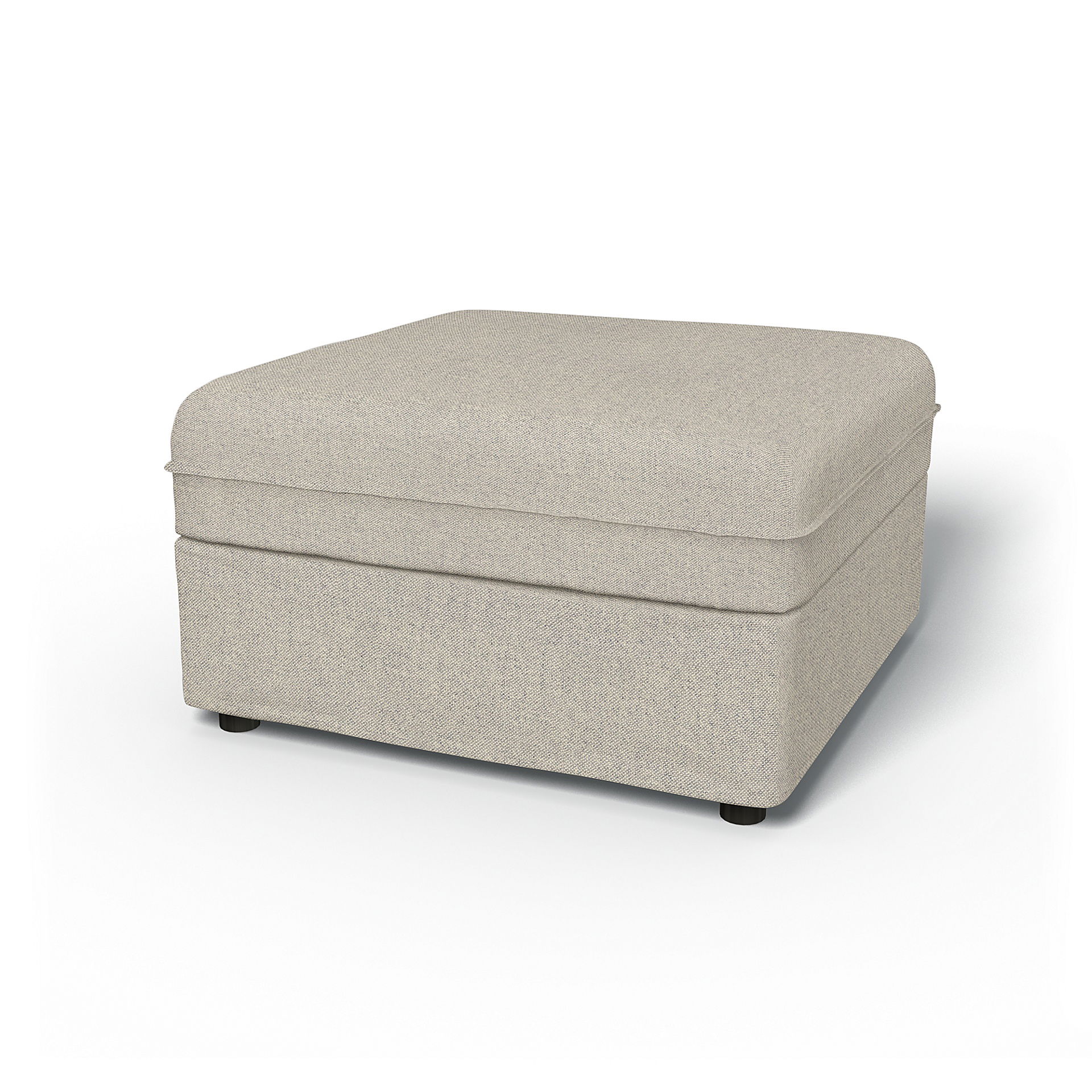 IKEA - Vallentuna Seat Module with Storage Cover 80x80cm 32x32in, Silver Grey, Cotton - Bemz