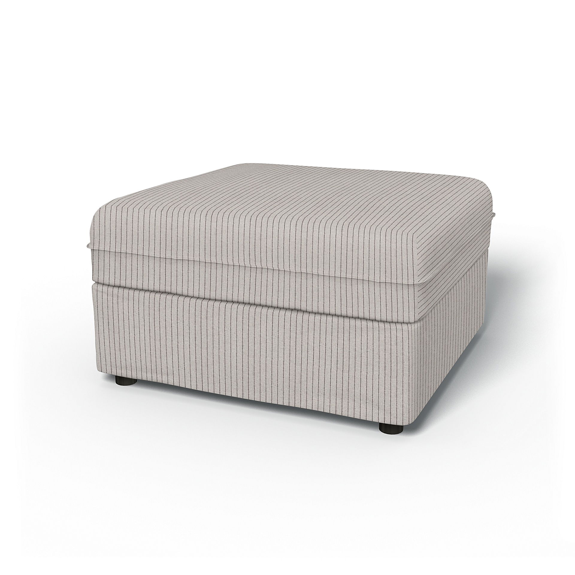 IKEA - Vallentuna Seat Module with Storage Cover 80x80cm 32x32in, Silver Grey, Cotton - Bemz