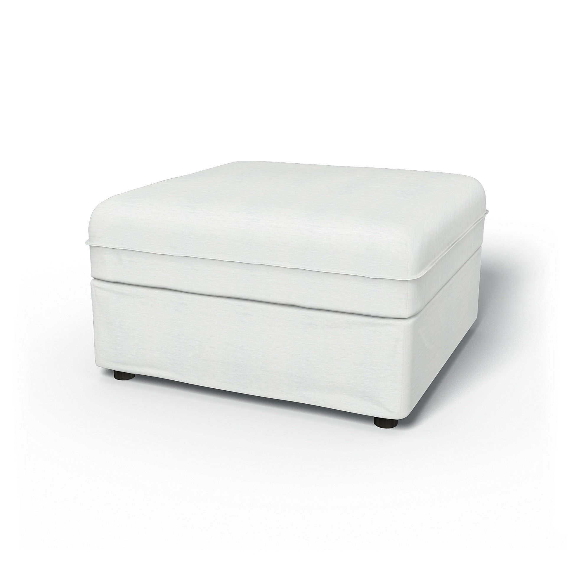 IKEA - Vallentuna Seat Module with Storage Cover 80x80cm 32x32in, White, Linen - Bemz