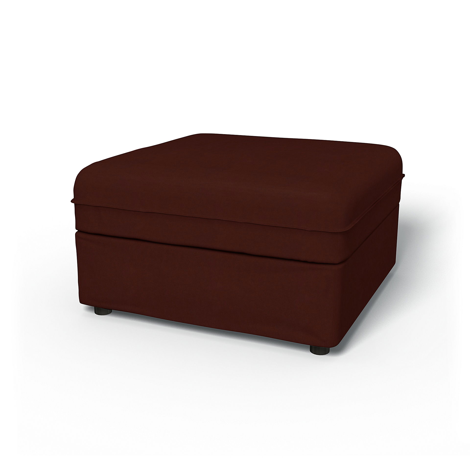 IKEA - Vallentuna Seat Module with Storage Cover 80x80cm 32x32in, Ground Coffee, Velvet - Bemz