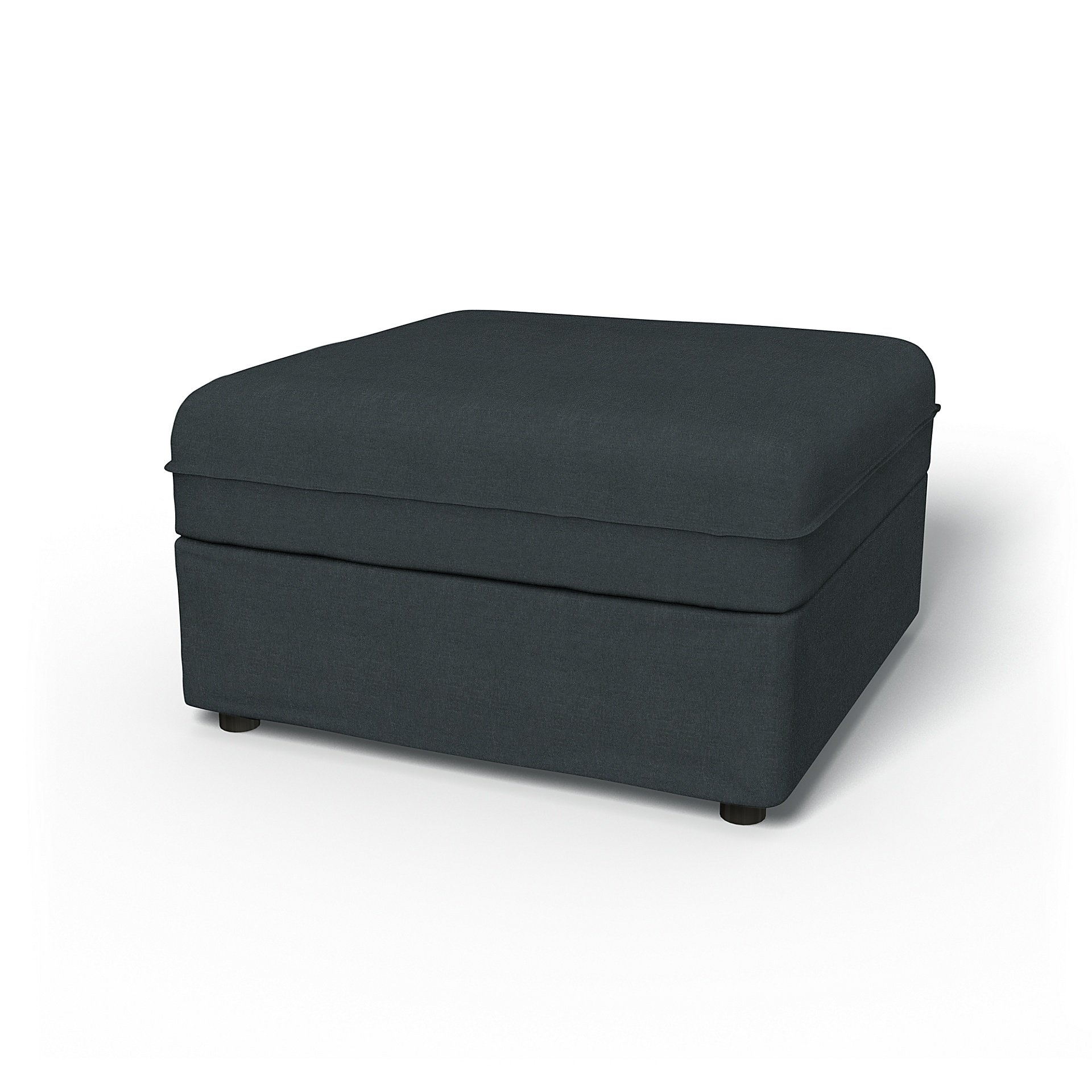 IKEA - Överdrag till Vallentuna 1-sitssektion med förvaring (80x80cm), Graphite Grey, Linne - Bemz