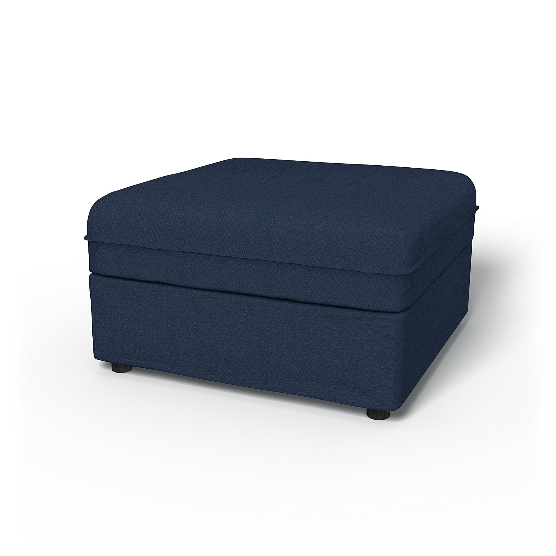 IKEA - Överdrag till Vallentuna 1-sitssektion med förvaring (80x80cm), Navy Blue, Linne - Bemz