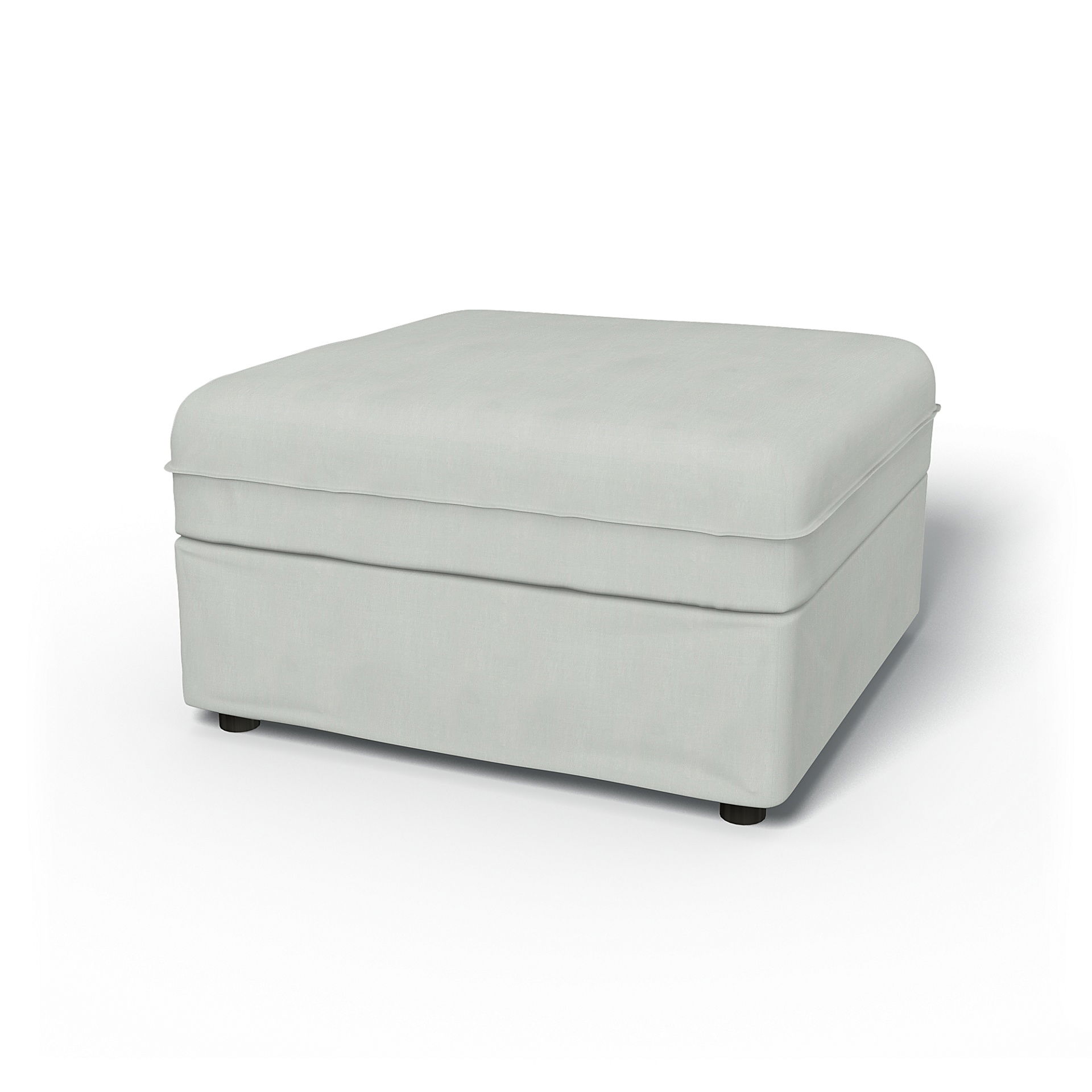 IKEA - Vallentuna Seat Module with Storage Cover 80x80cm 32x32in, Silver Grey, Linen - Bemz
