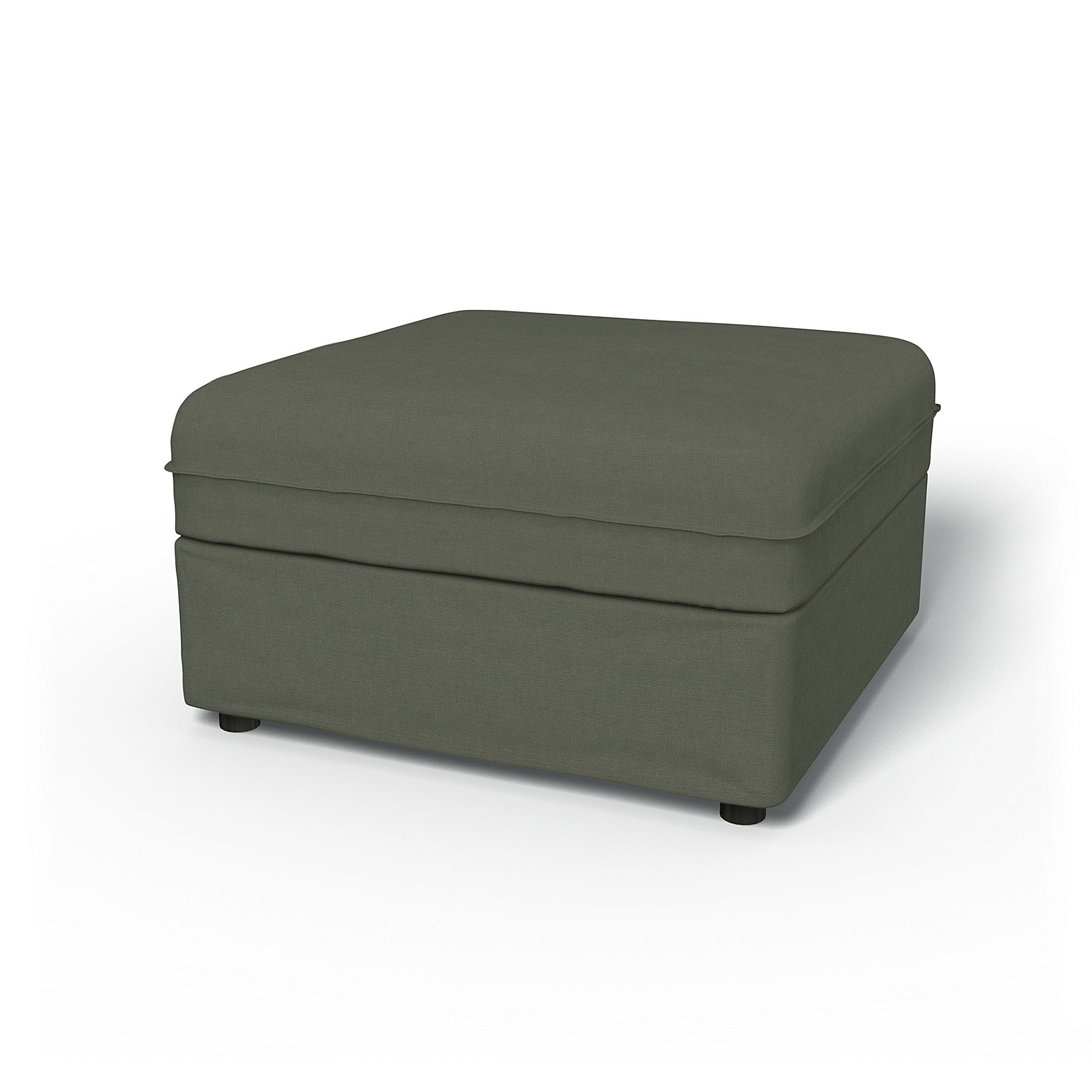 IKEA - Vallentuna Seat Module with Storage Cover 80x80cm 32x32in, Rosemary, Linen - Bemz