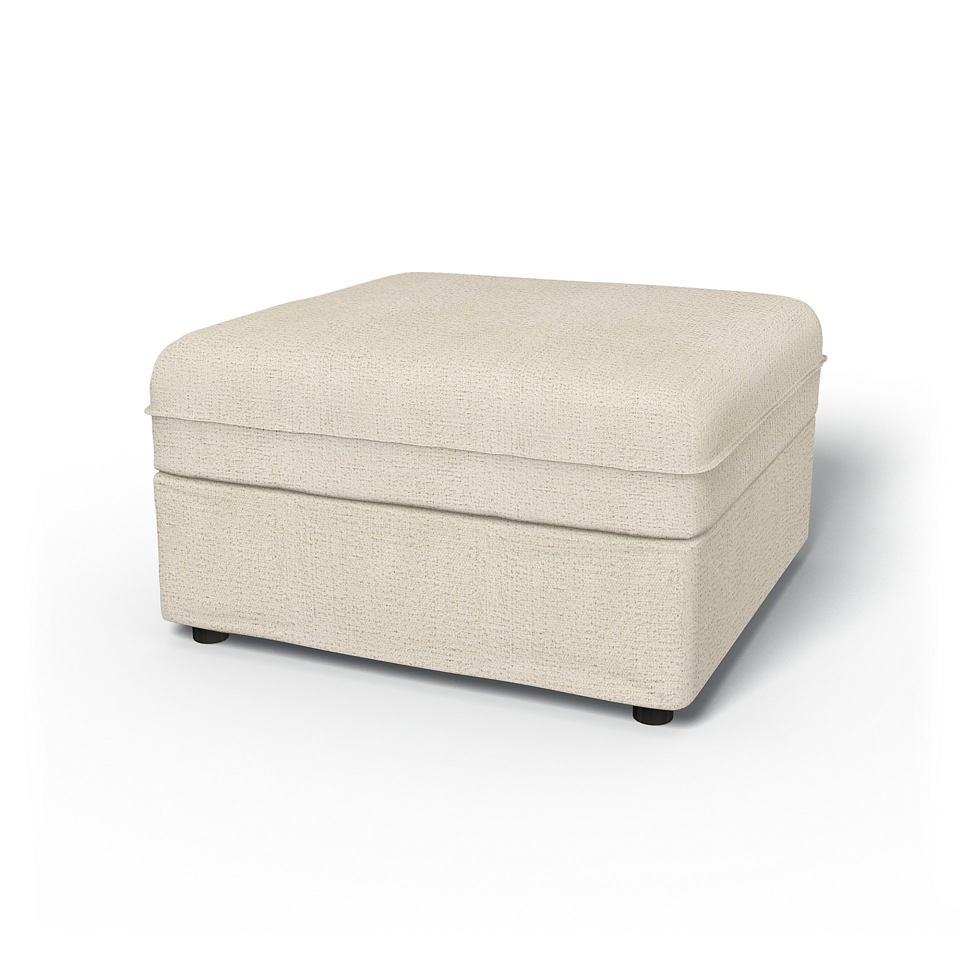 IKEA - Vallentuna Seat Module with Storage Cover 80x80cm 32x32in, Ecru, Boucle & Texture - Bemz