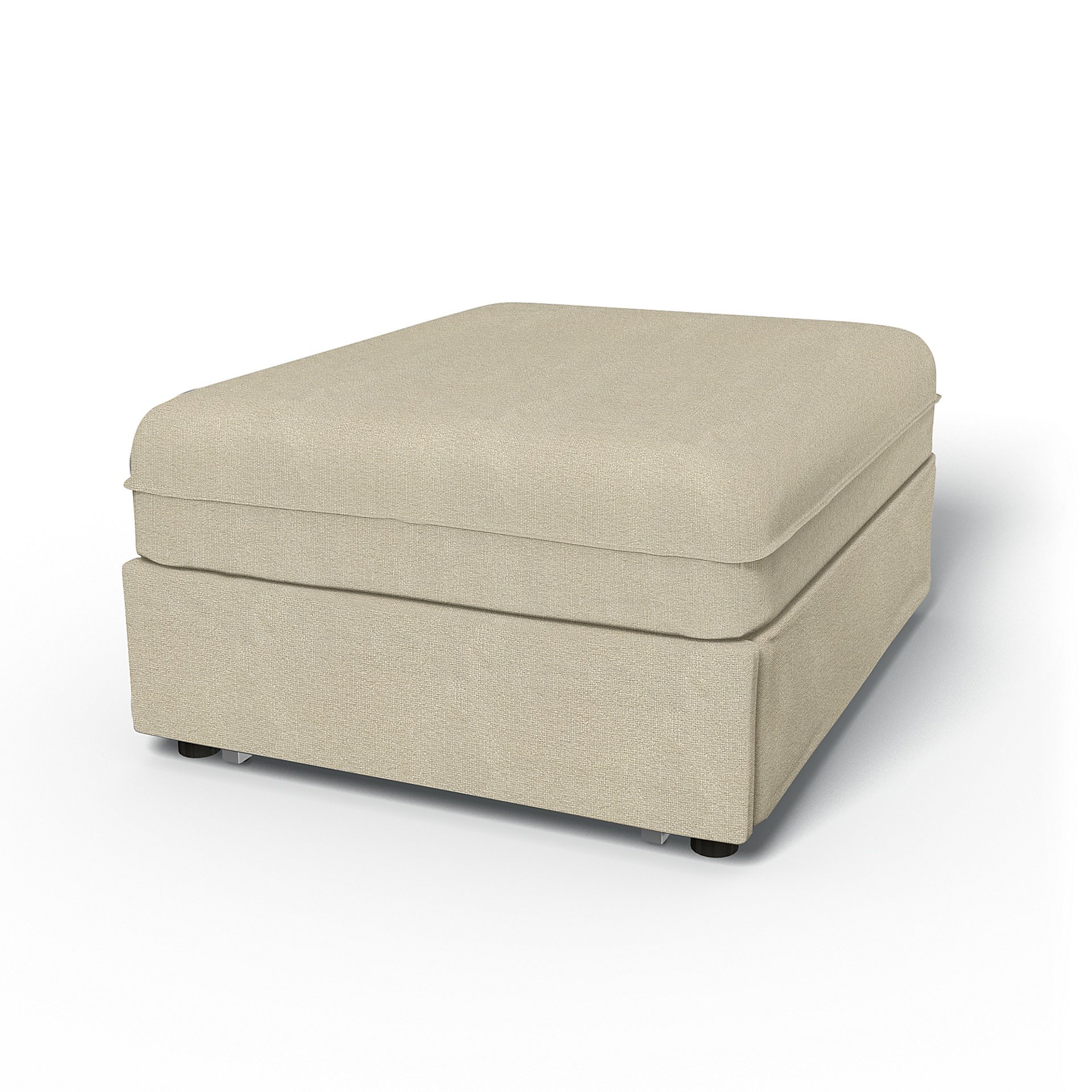 IKEA - Vallentuna Seat Module with Sofa Bed Cover 80x100cm 32x39in, Cream, Boucle & Texture - Bemz