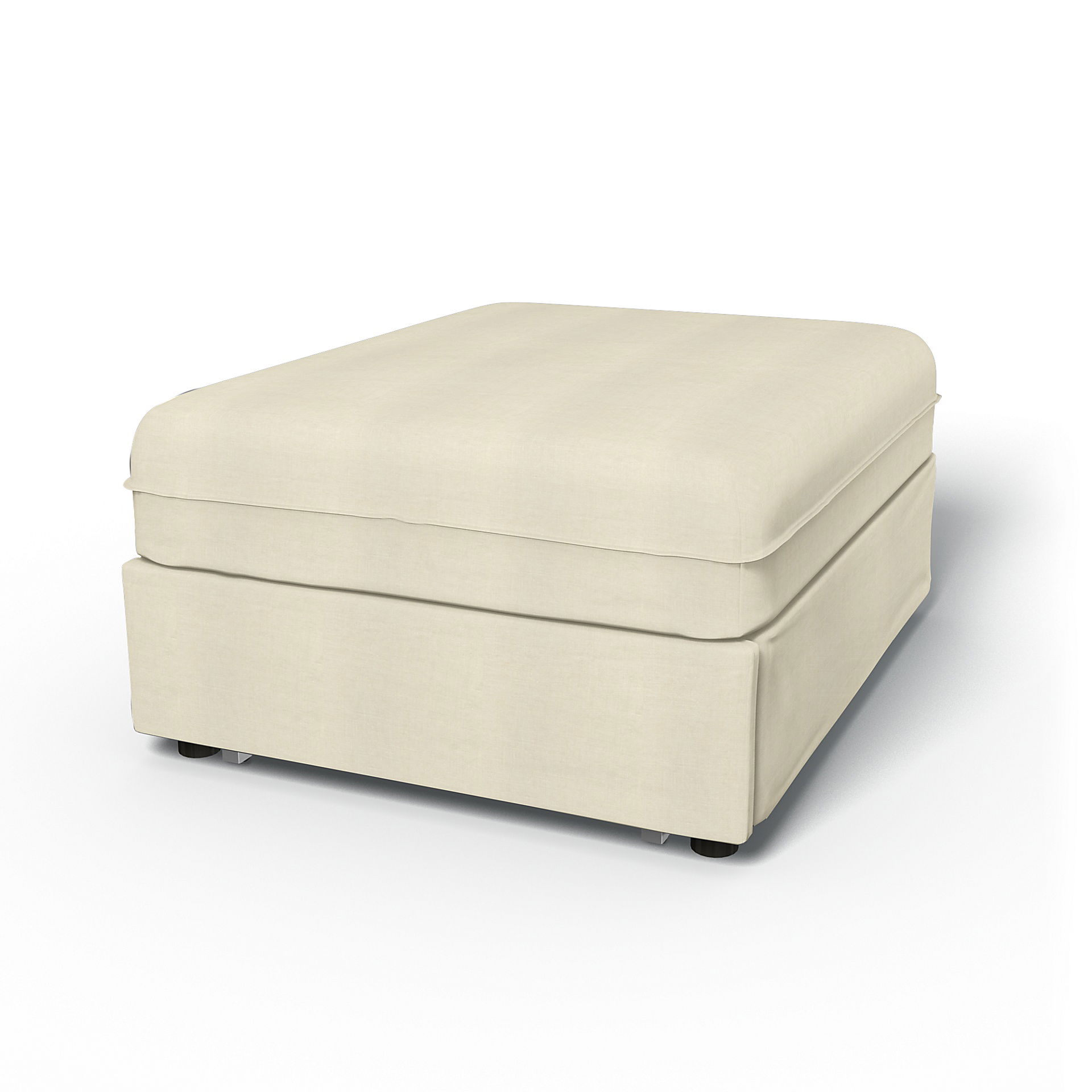 IKEA - Vallentuna Seat Module with Sofa Bed Cover 80x100cm 32x39in, White, Linen - Bemz