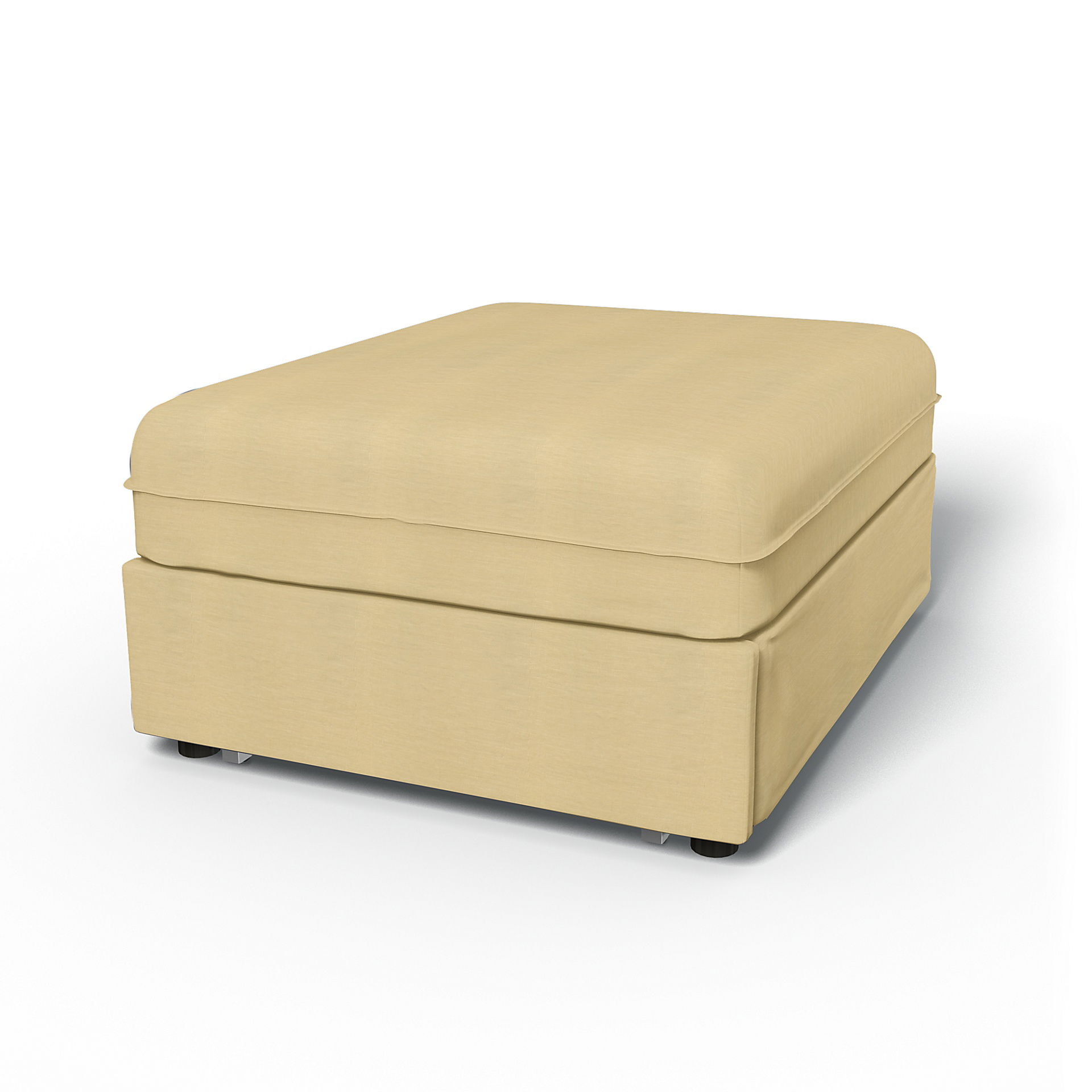 IKEA - Vallentuna Seat Module with Sofa Bed Cover 80x100cm 32x39in, Soft Yellow, Linen - Bemz