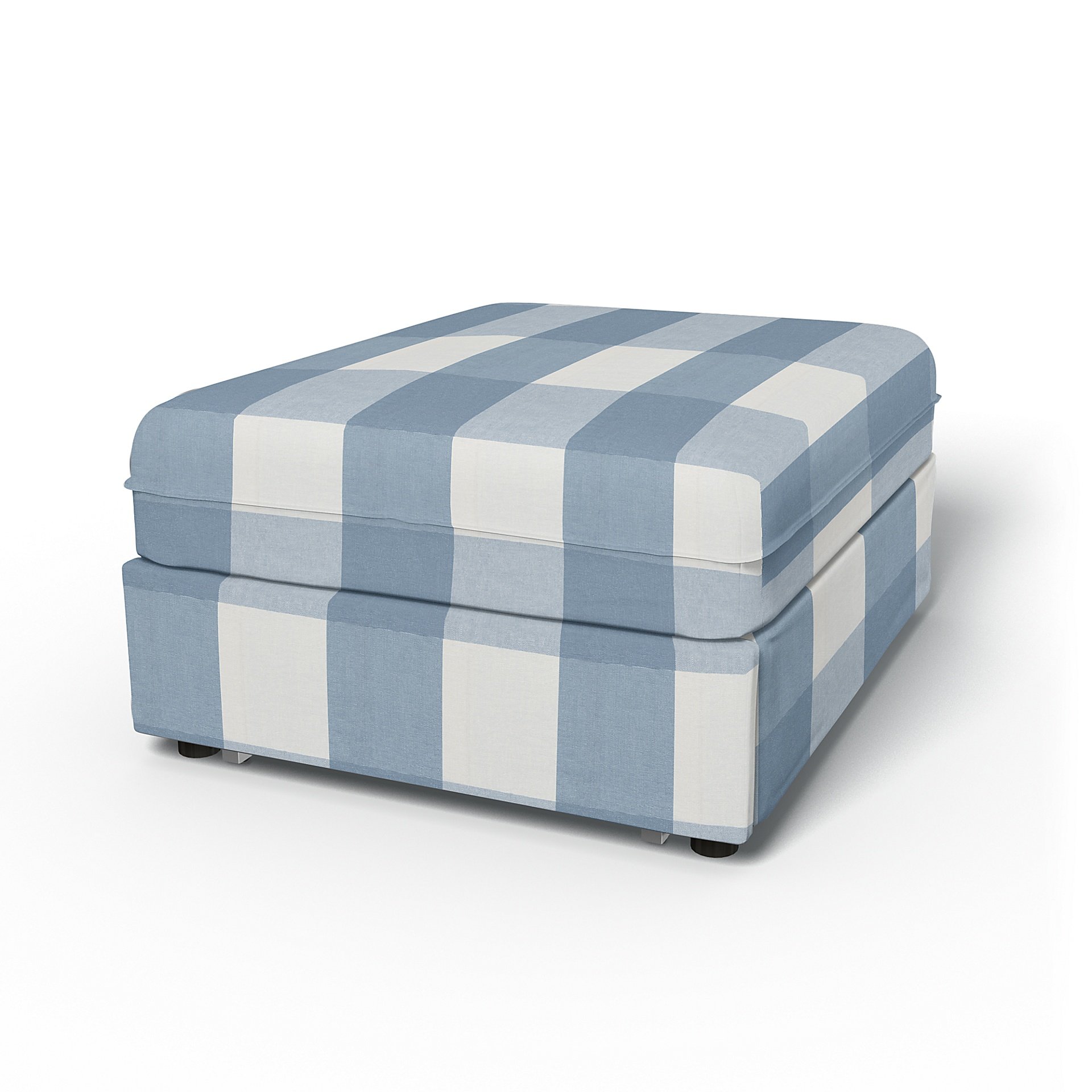 IKEA - Vallentuna Seat Module with Sofa Bed Cover 80x100cm 32x39in, Sky Blue, Linen - Bemz