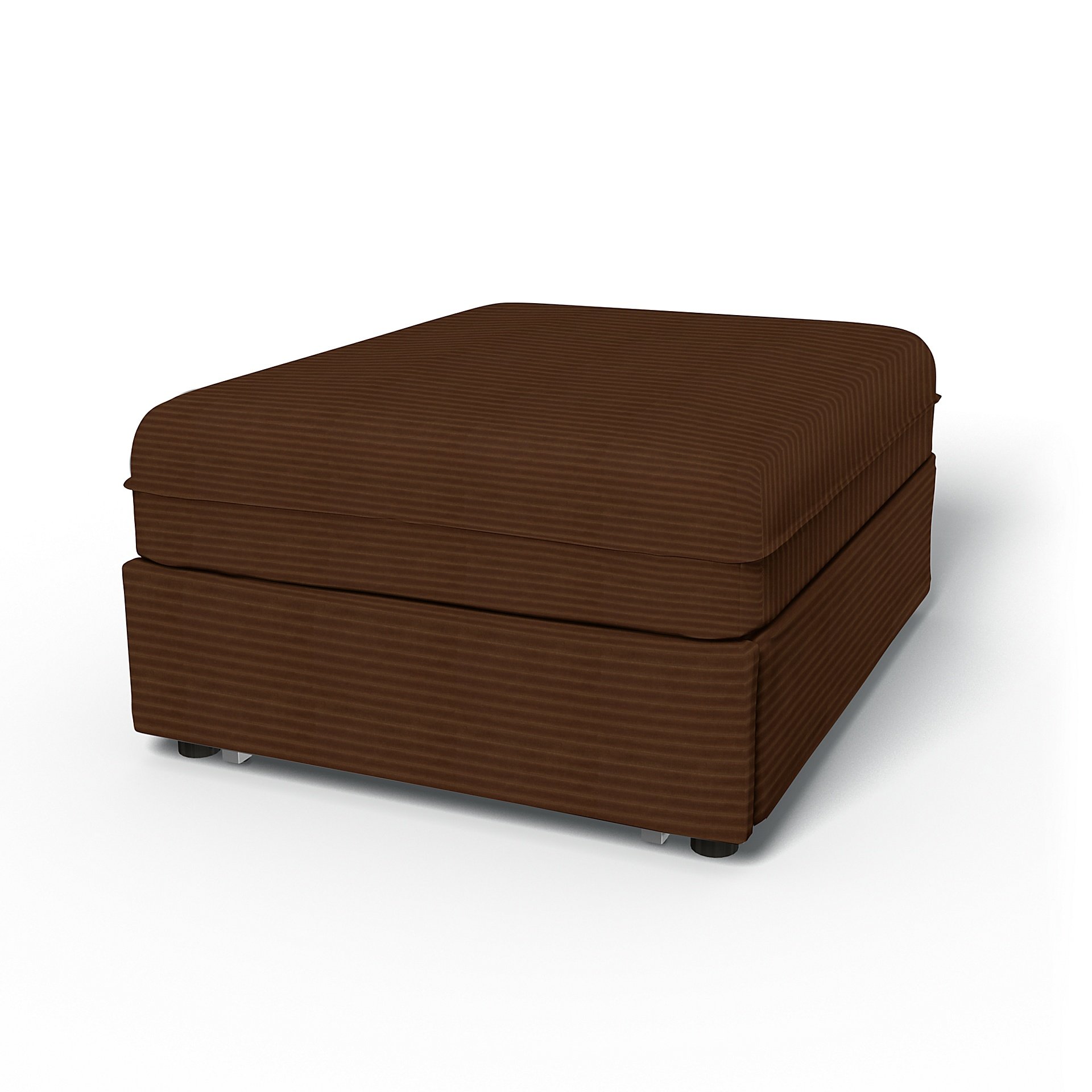 IKEA - Vallentuna Seat Module with Sofa Bed Cover 80x100cm 32x39in, Chocolate Brown, Corduroy - Bemz