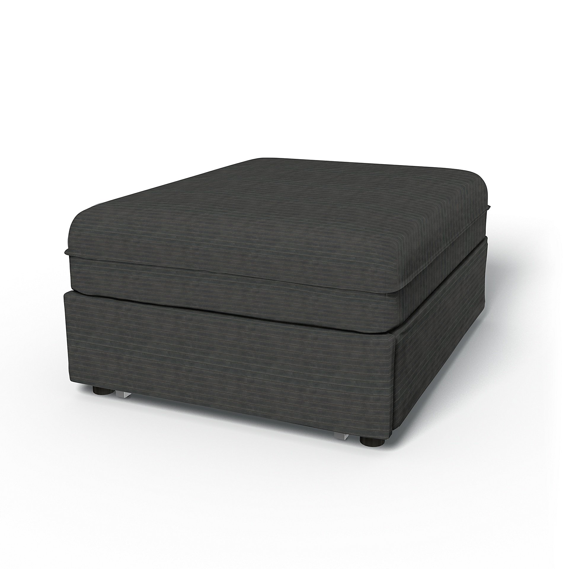 IKEA - Vallentuna Seat Module with Sofa Bed Cover 80x100cm 32x39in, Licorice, Corduroy - Bemz