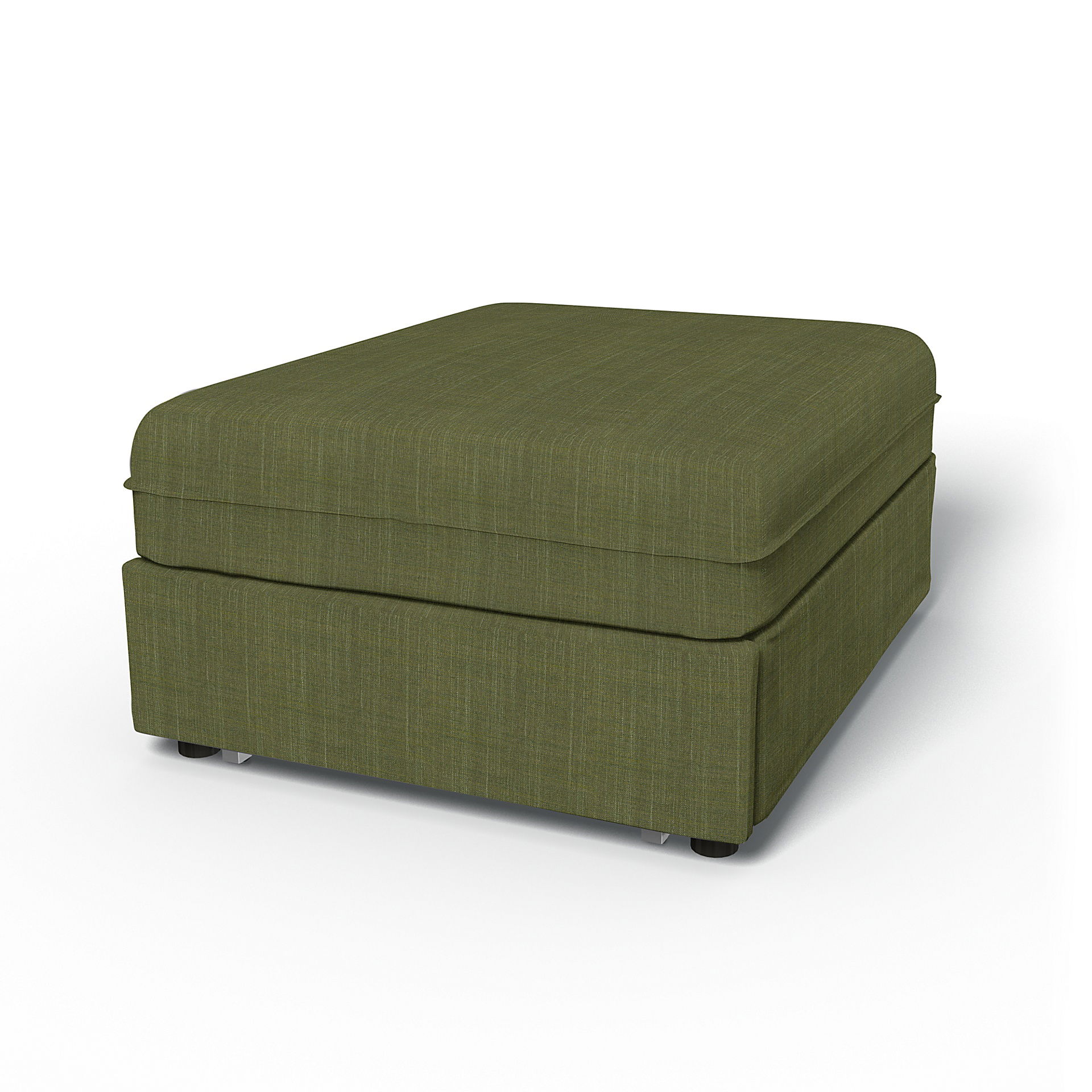 IKEA - Vallentuna Seat Module with Sofa Bed Cover 80x100cm 32x39in, Moss Green, Bouclé & Texture - Bemz