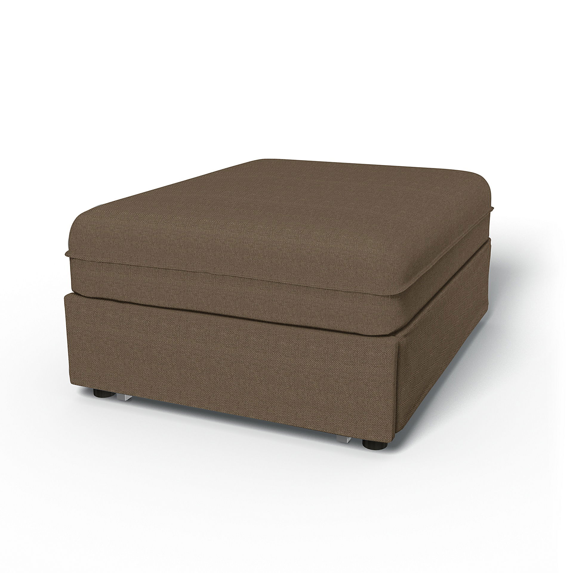 IKEA - Vallentuna Seat Module with Sofa Bed Cover 80x100cm 32x39in, Dark Taupe, Bouclé & Texture - Bemz