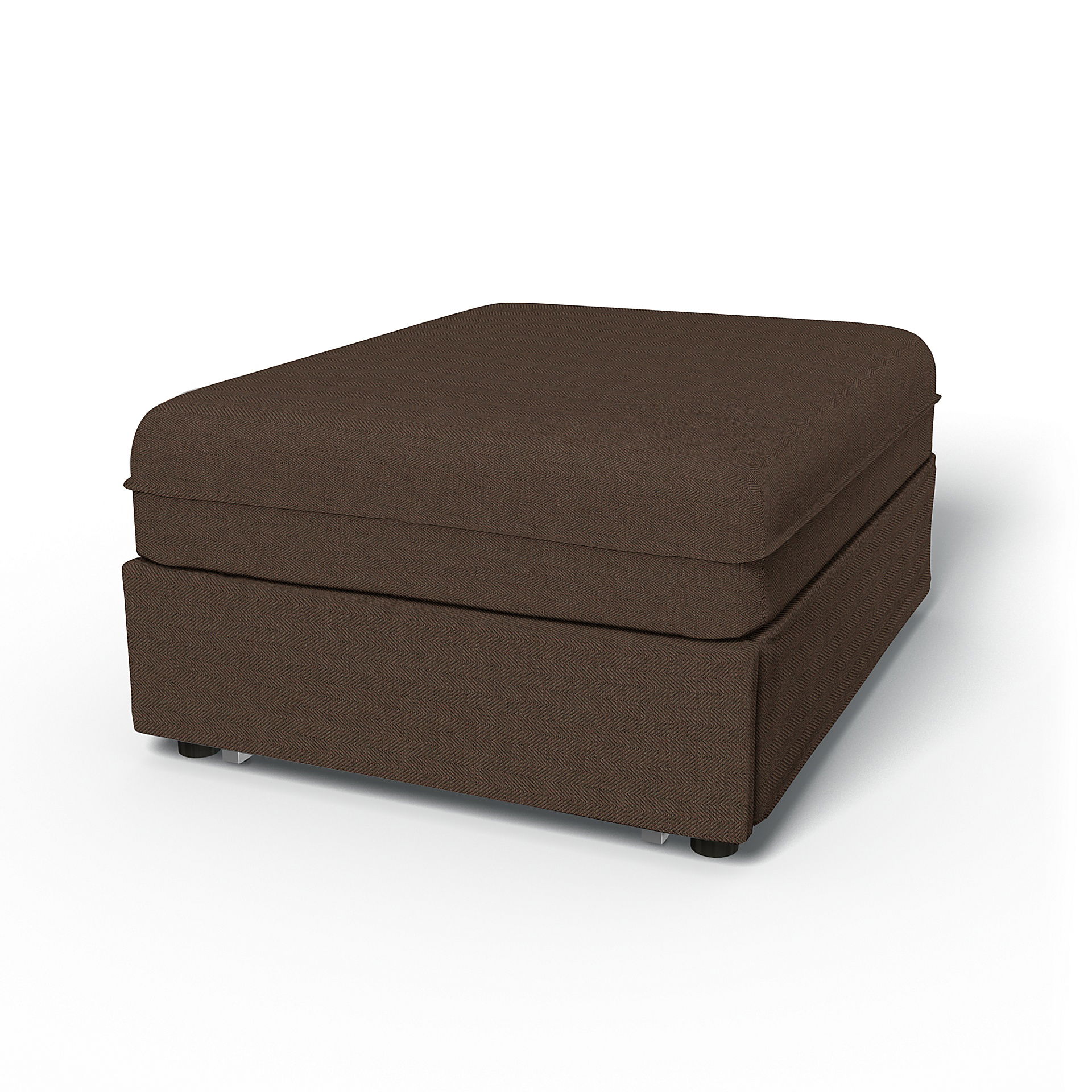 IKEA - Vallentuna Seat Module with Sofa Bed Cover 80x100cm 32x39in, Chocolate, Bouclé & Texture - Bemz