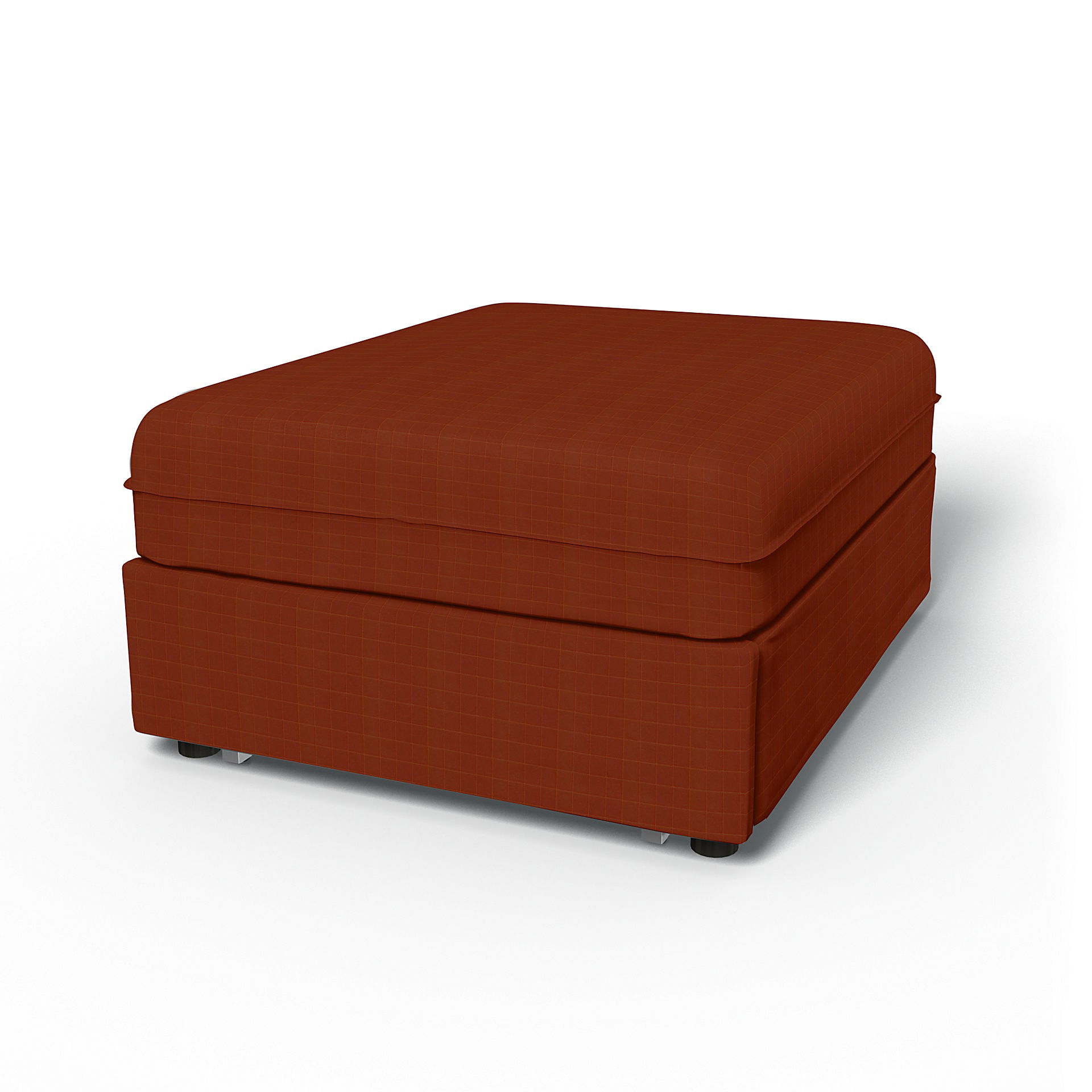 IKEA - Vallentuna Seat Module with Sofa Bed Cover 80x100cm 32x39in, Burnt Sienna, Velvet - Bemz