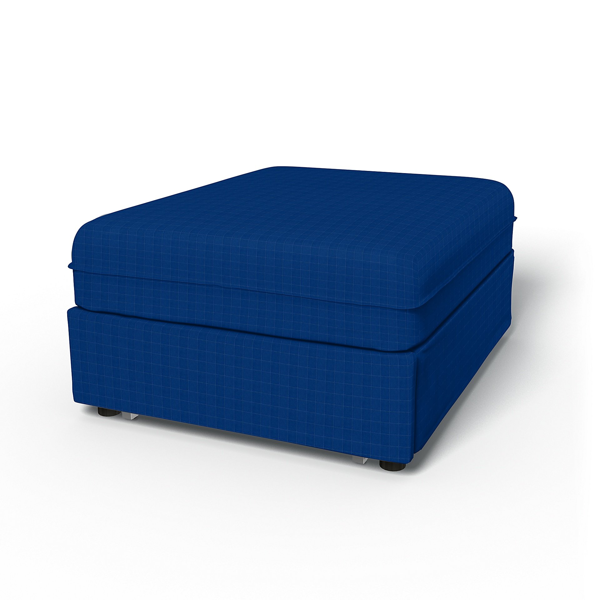 IKEA - Vallentuna Seat Module with Sofa Bed Cover 80x100cm 32x39in, Lapis Blue, Velvet - Bemz