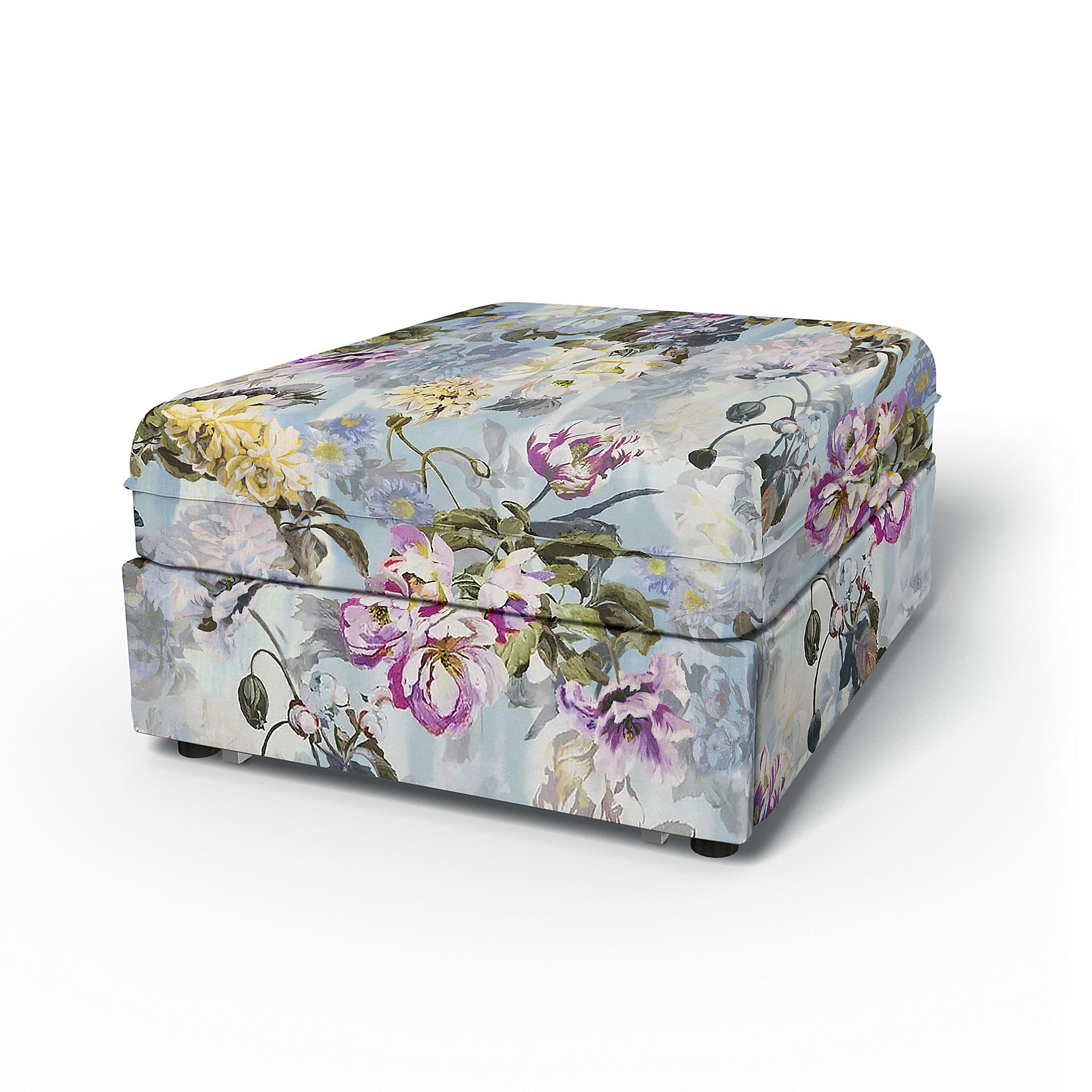 IKEA - Vallentuna Seat Module with Sofa Bed Cover 80x100cm 32x39in, Sky, Linen - Bemz