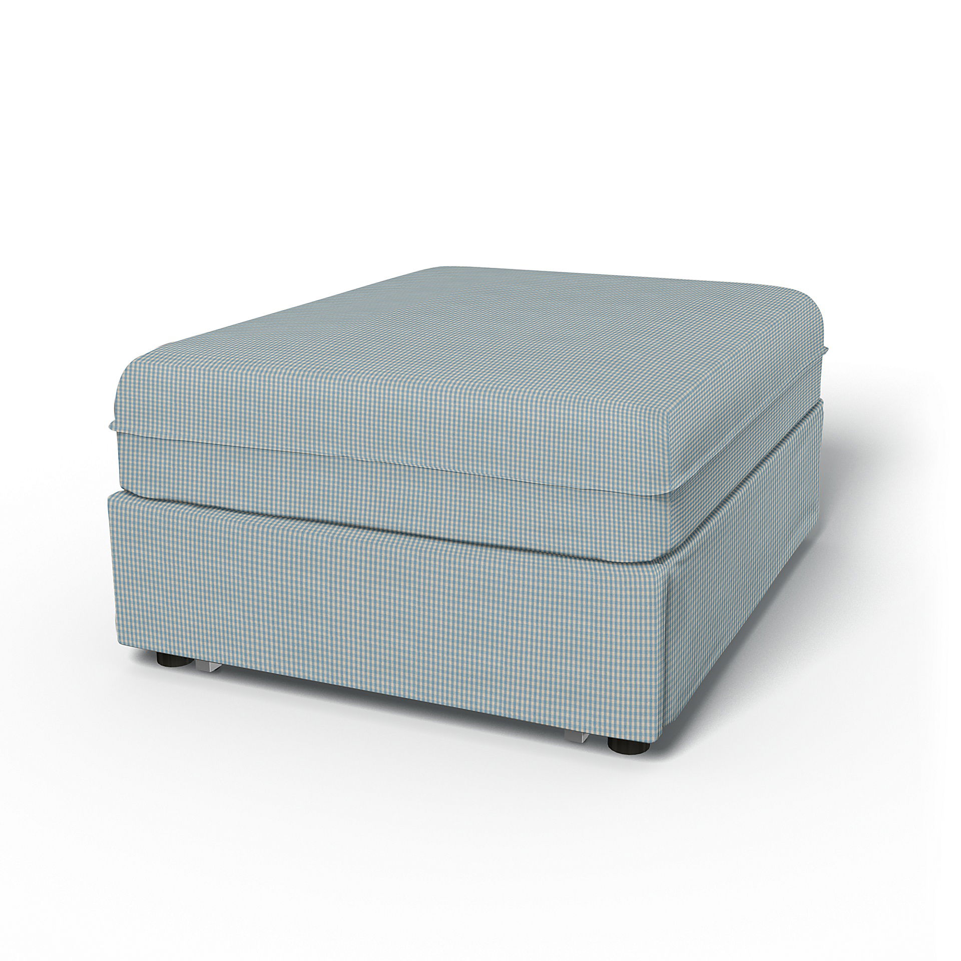 IKEA - Vallentuna Seat Module with Sofa Bed Cover 80x100cm 32x39in, Sky Blue, Cotton - Bemz