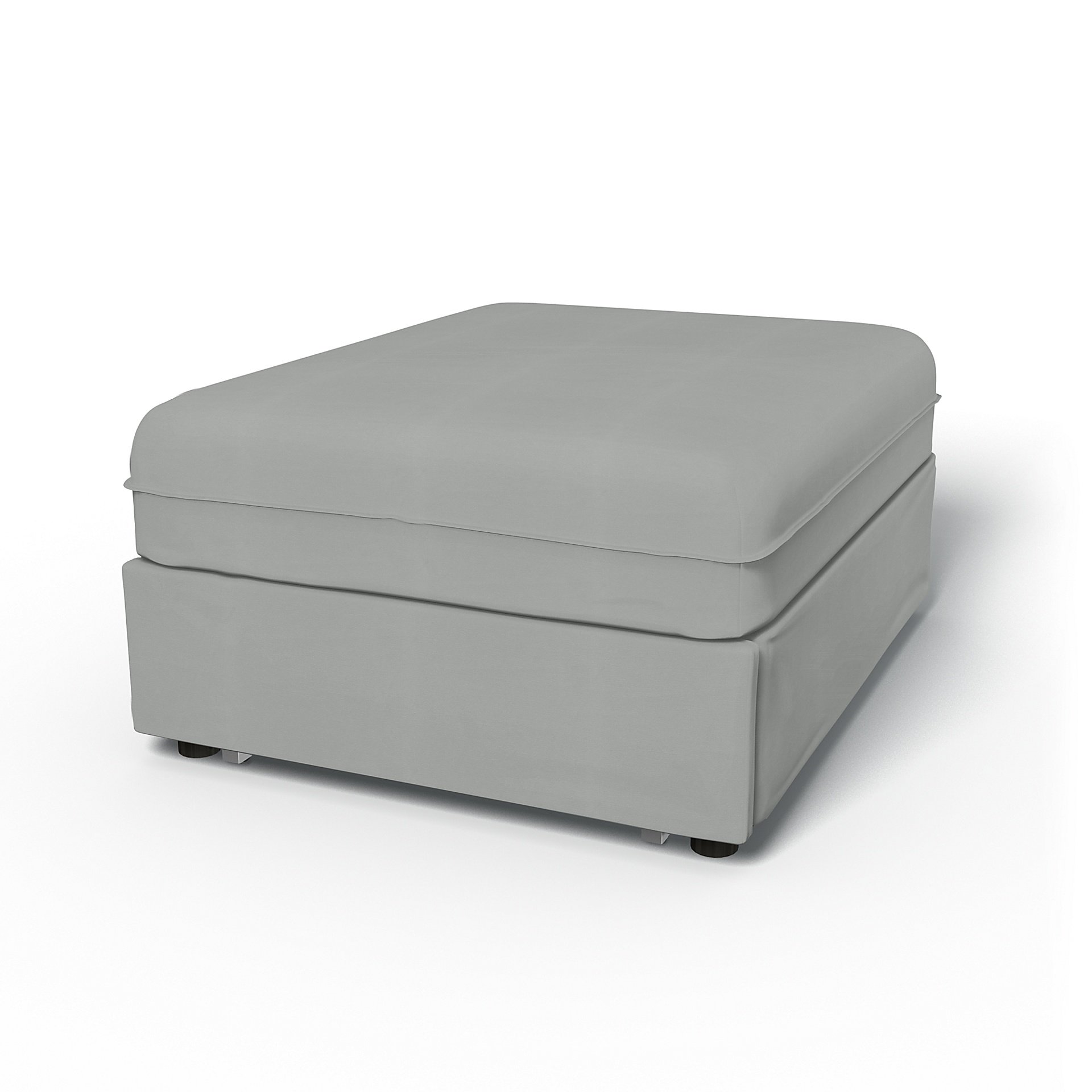IKEA - Vallentuna Seat Module with Sofa Bed Cover 80x100cm 32x39in, Silver Grey, Cotton - Bemz