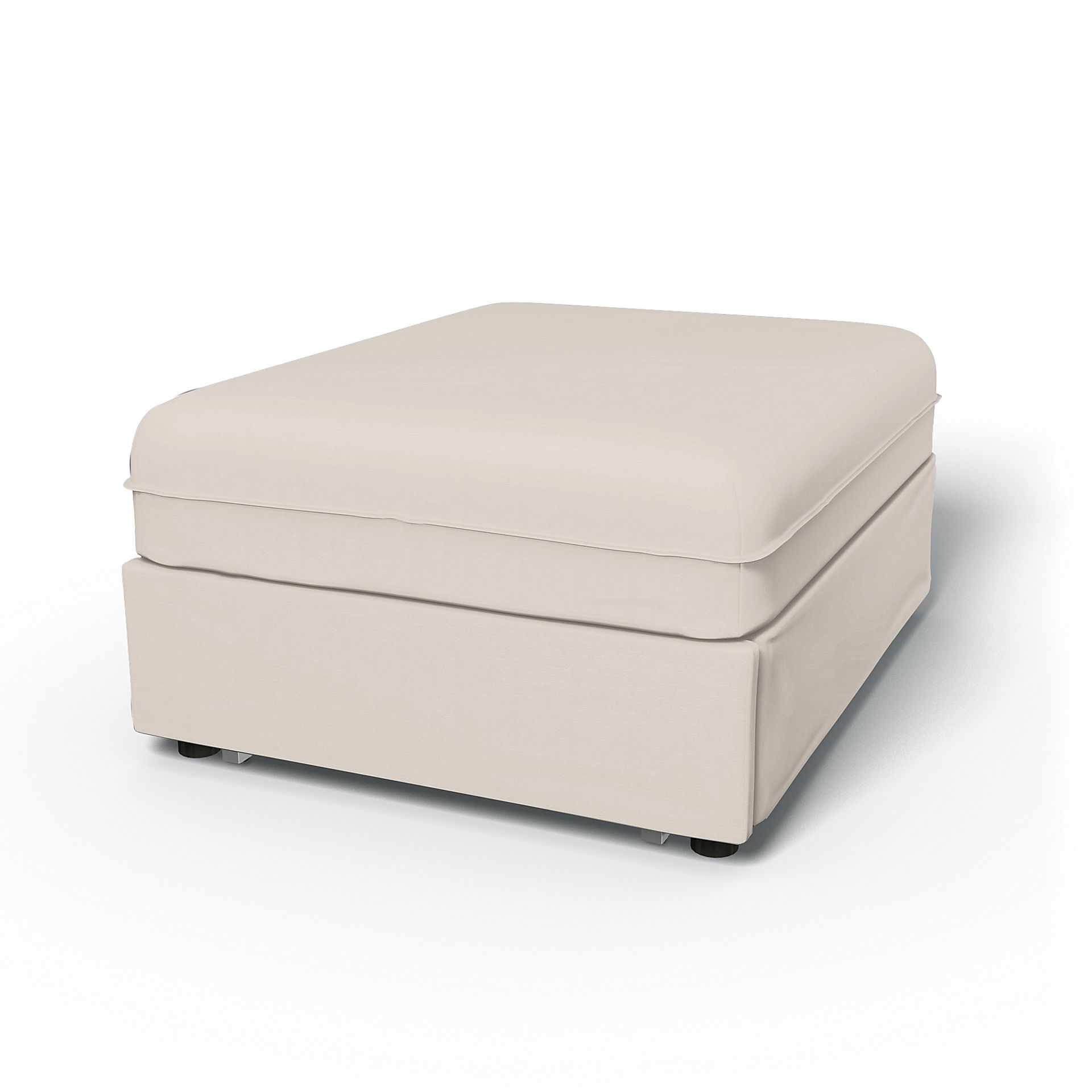 IKEA - Vallentuna Seat Module with Sofa Bed Cover 80x100cm 32x39in, Soft White, Cotton - Bemz