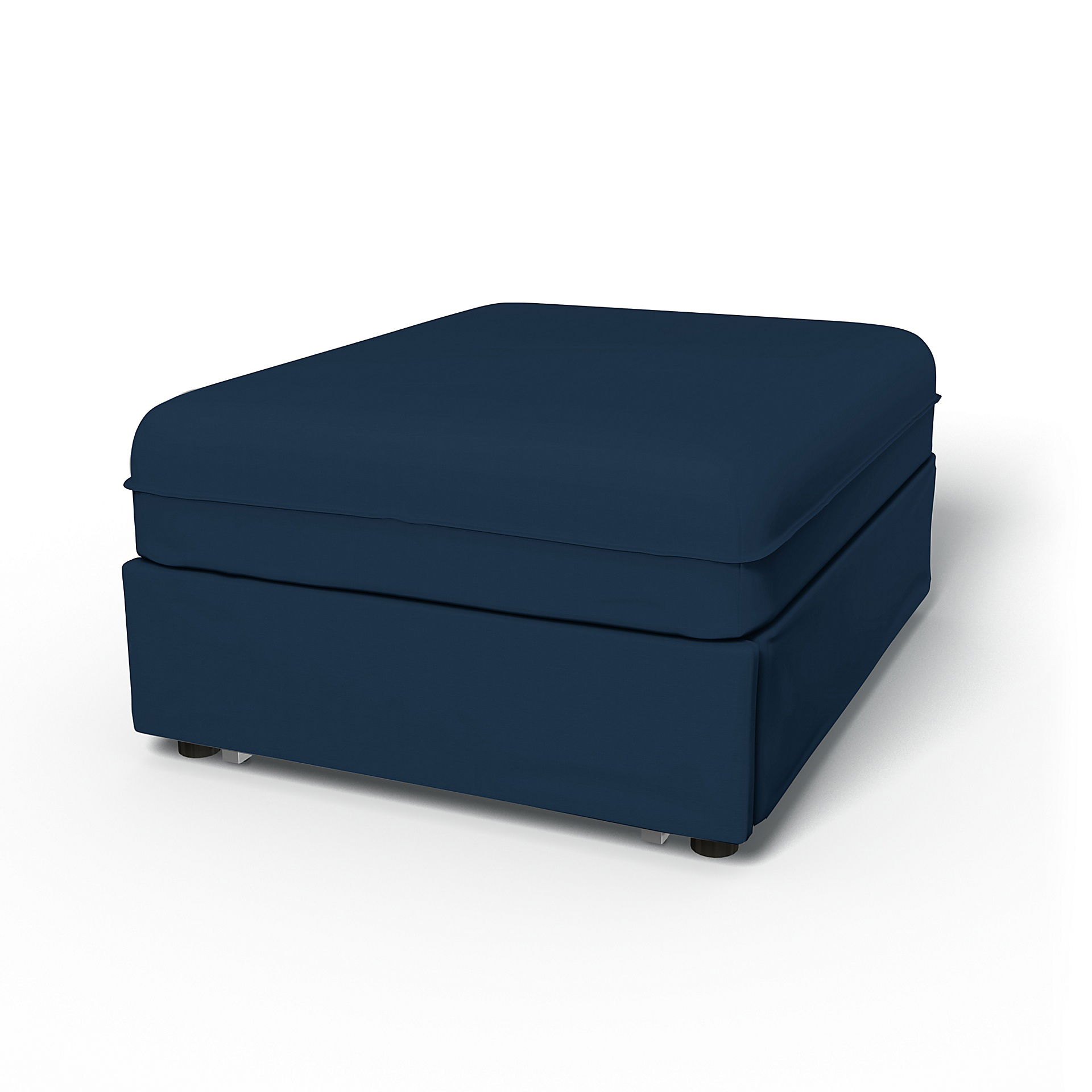 IKEA - Vallentuna Seat Module with Sofa Bed Cover 80x100cm 32x39in, Deep Navy Blue, Cotton - Bemz