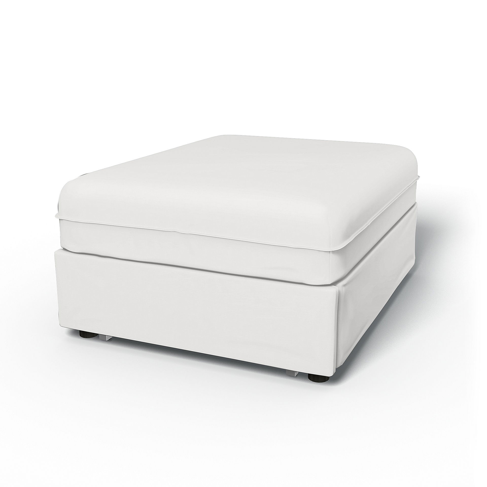 IKEA - Vallentuna Seat Module with Sofa Bed Cover 80x100cm 32x39in, Absolute White, Cotton - Bemz