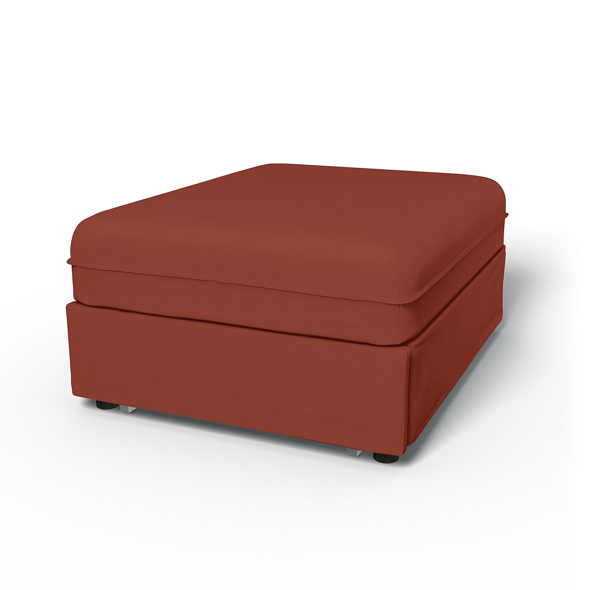 IKEA - Vallentuna Seat Module with Sofa Bed Cover 80x100cm 32x39in, Burnt Orange, Cotton - Bemz