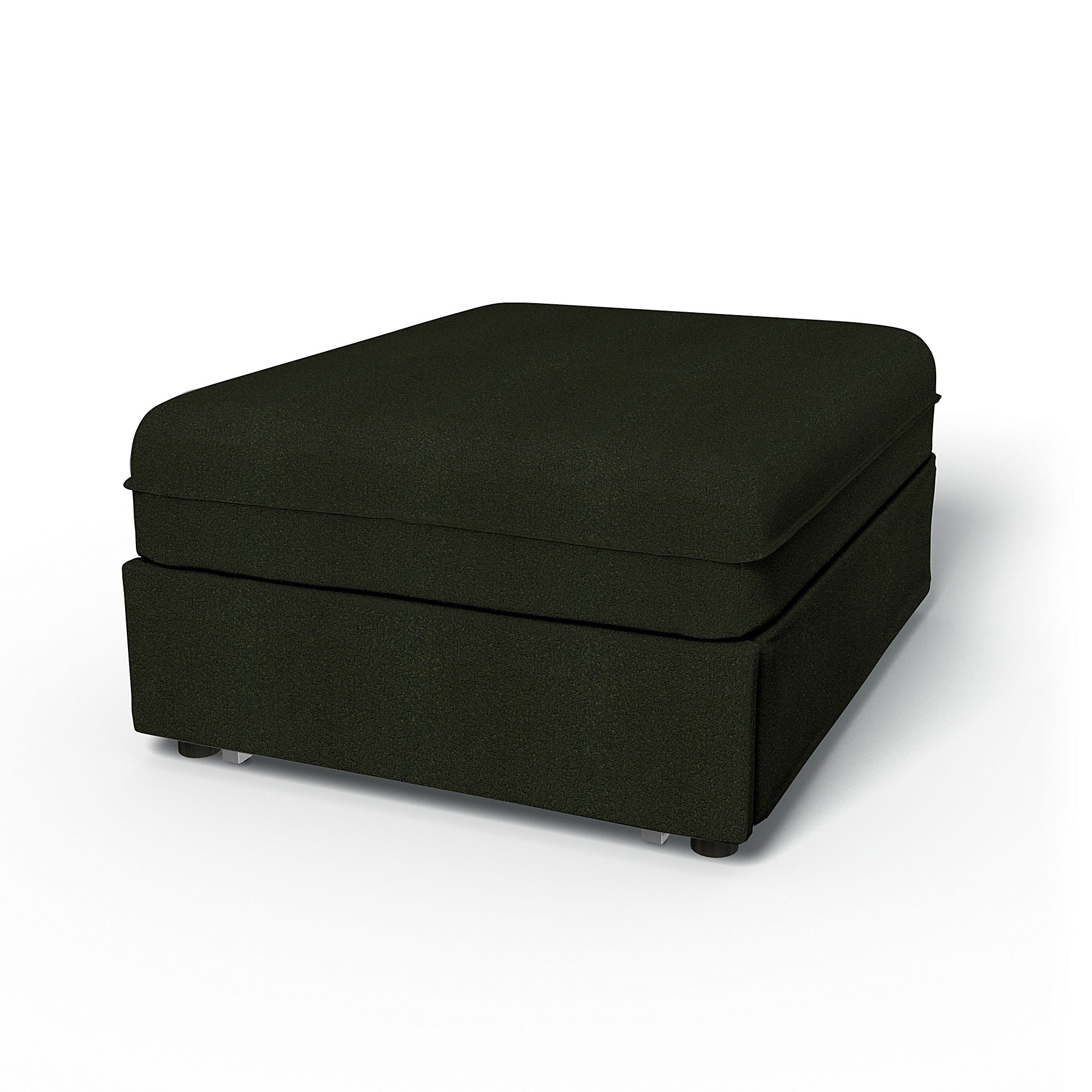 IKEA - Överdrag till Vallentuna 1-sitssektion med bädd (80x100cm), Dark Moss Green, BEMZ NATURE'S PALETTE COLLECTION - Bemz