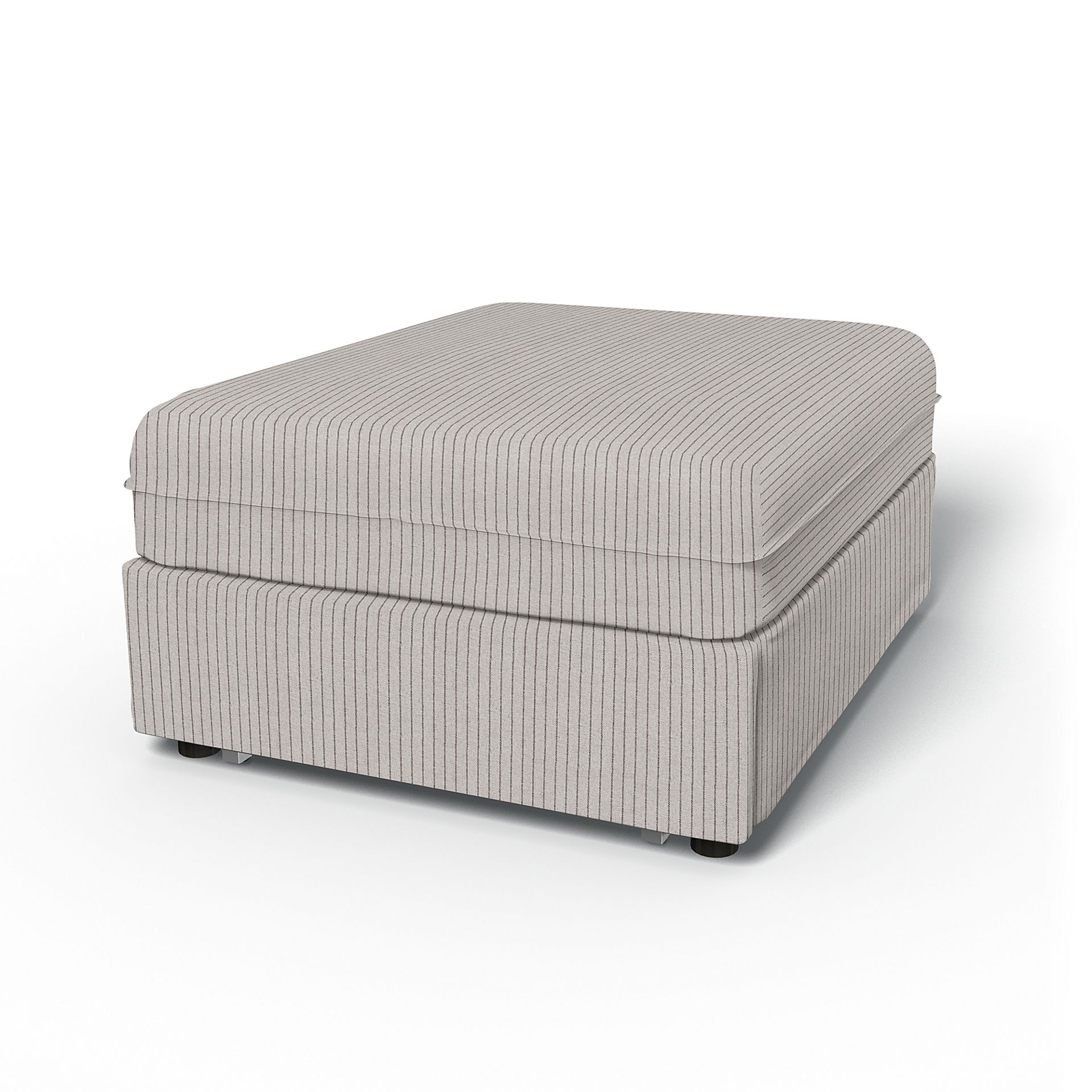 IKEA - Vallentuna Seat Module with Sofa Bed Cover 80x100cm 32x39in, Silver Grey, Cotton - Bemz